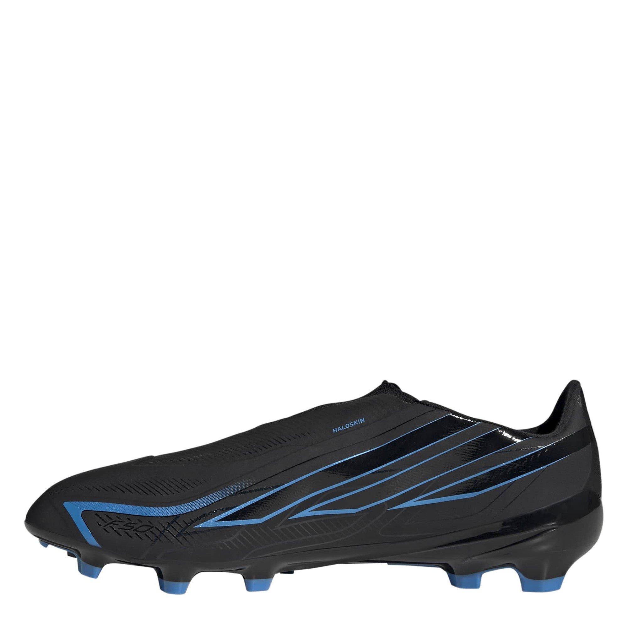 Black/Blue - adidas - F50 Hyperfast League Laceless Firm Ground Football Boots Mens - 2