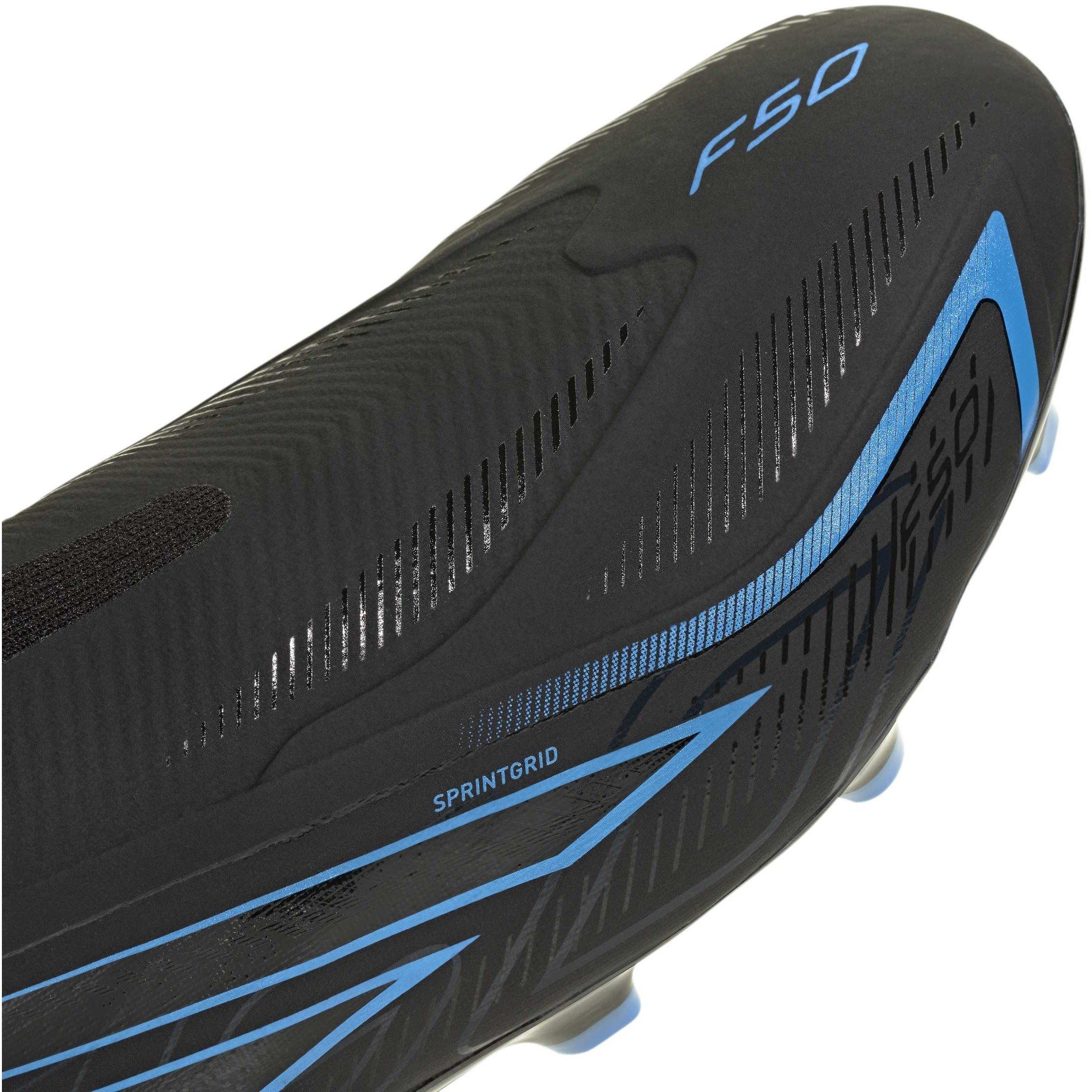 Black/Blue - adidas - F50 Hyperfast League Laceless Firm Ground Football Boots Mens - 8