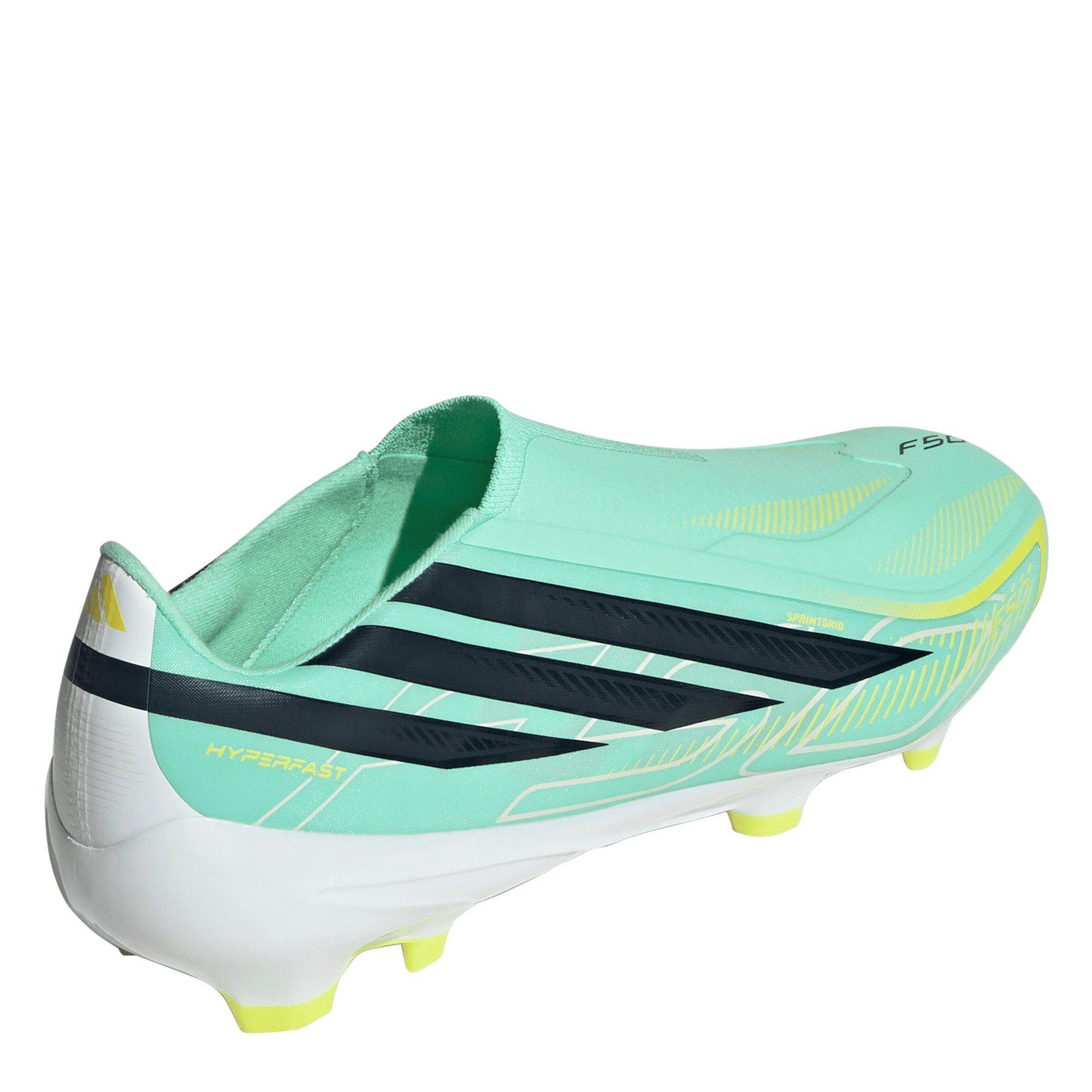Mint/Black - adidas - Men's F50 League Laceless Firm Ground Football Boots - 4
