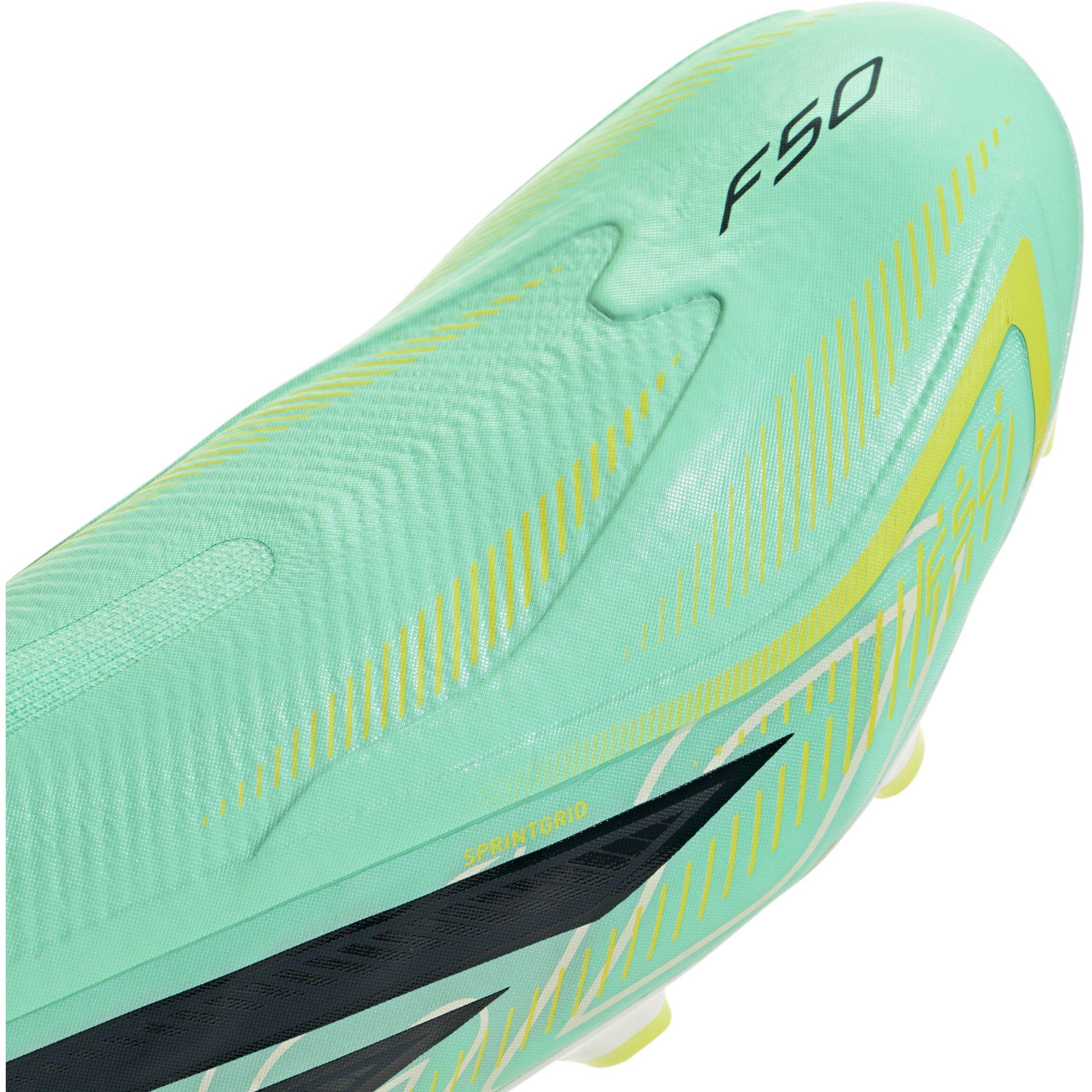 Mint/Black - adidas - Men's F50 League Laceless Firm Ground Football Boots - 7