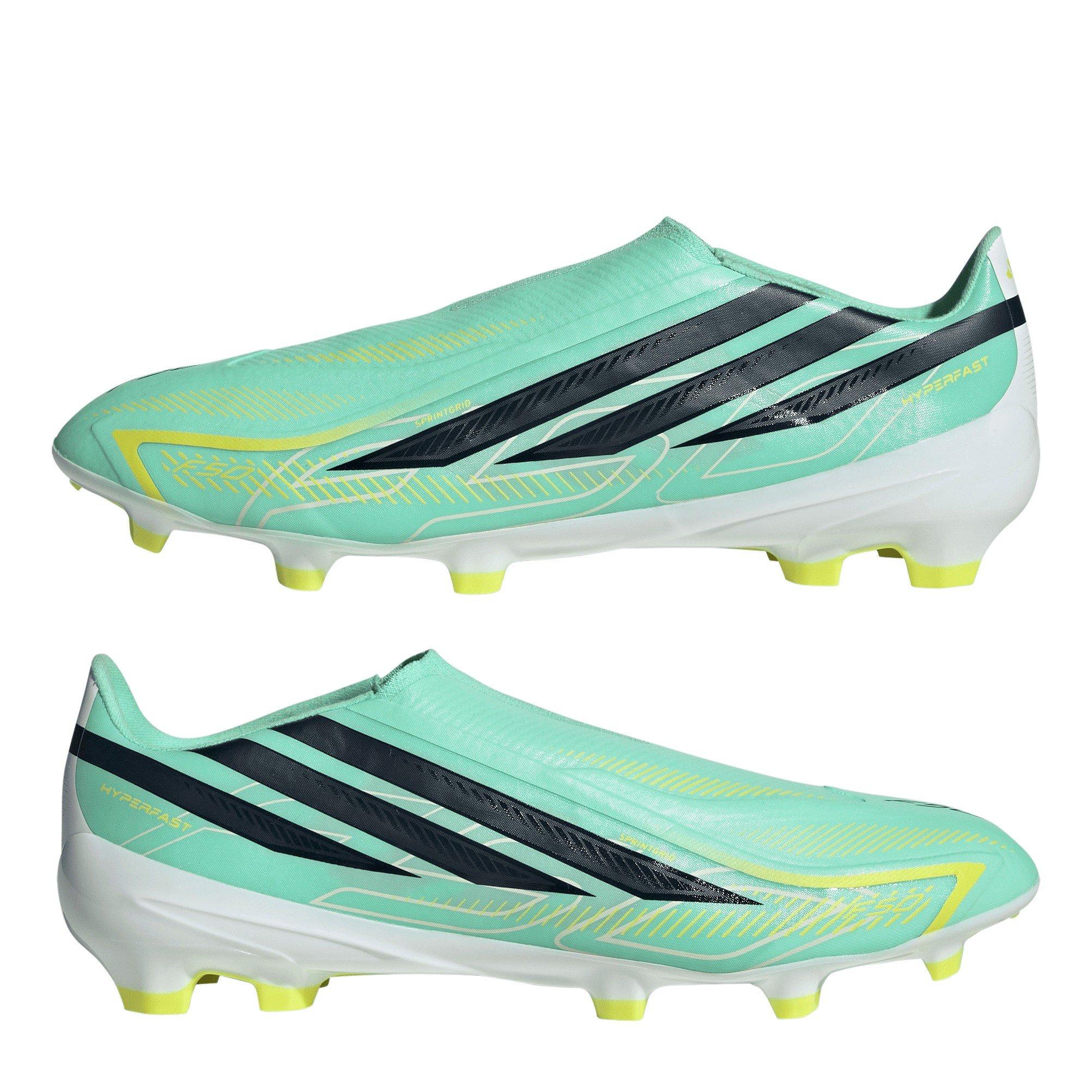 Mint/Black - adidas - Men's F50 League Laceless Firm Ground Football Boots - 9