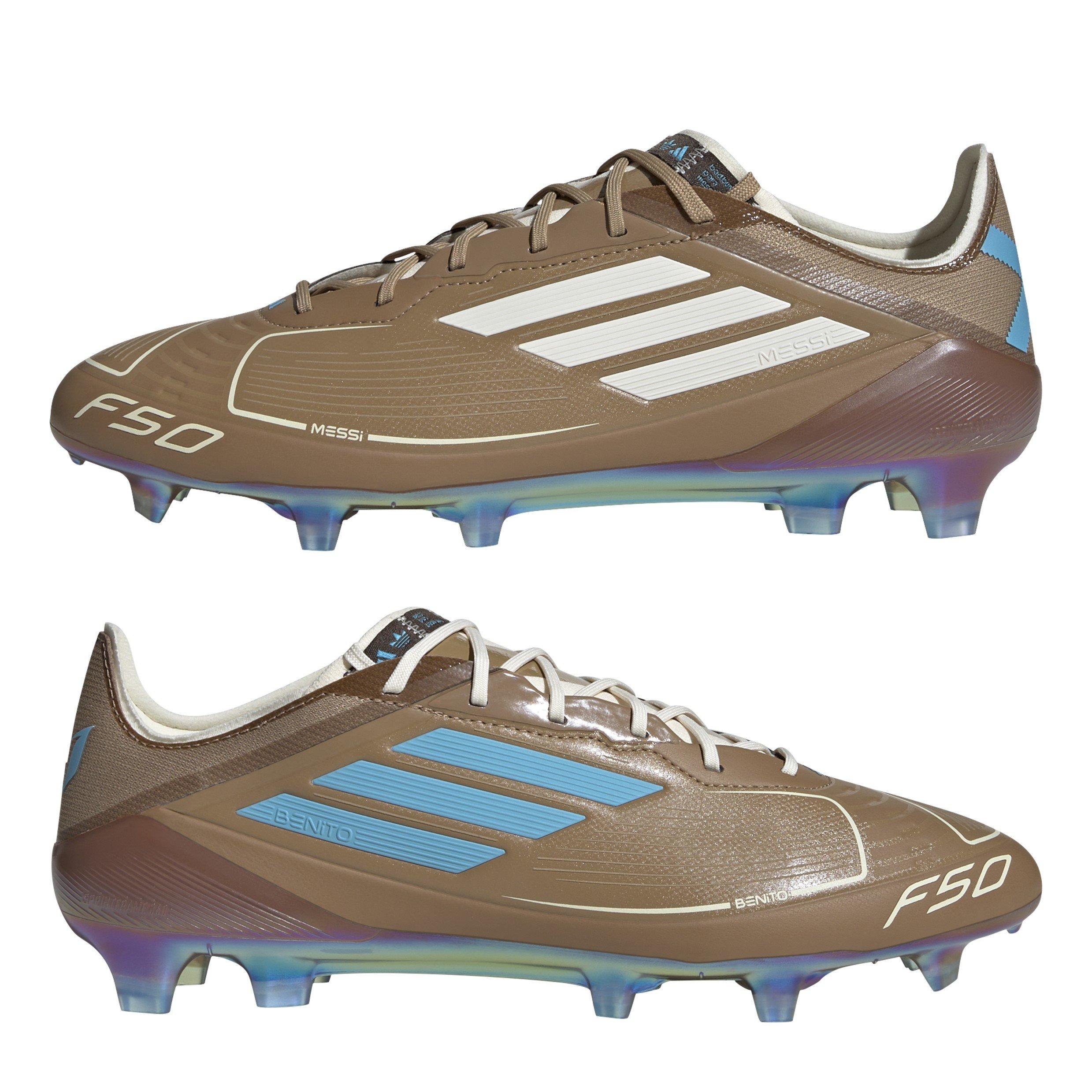 Crdbrd/Crm/Cyan - adidas - F50 Messi Elite Fg Leo X Bb Firm Ground Football Boots Unisex Adults - 11