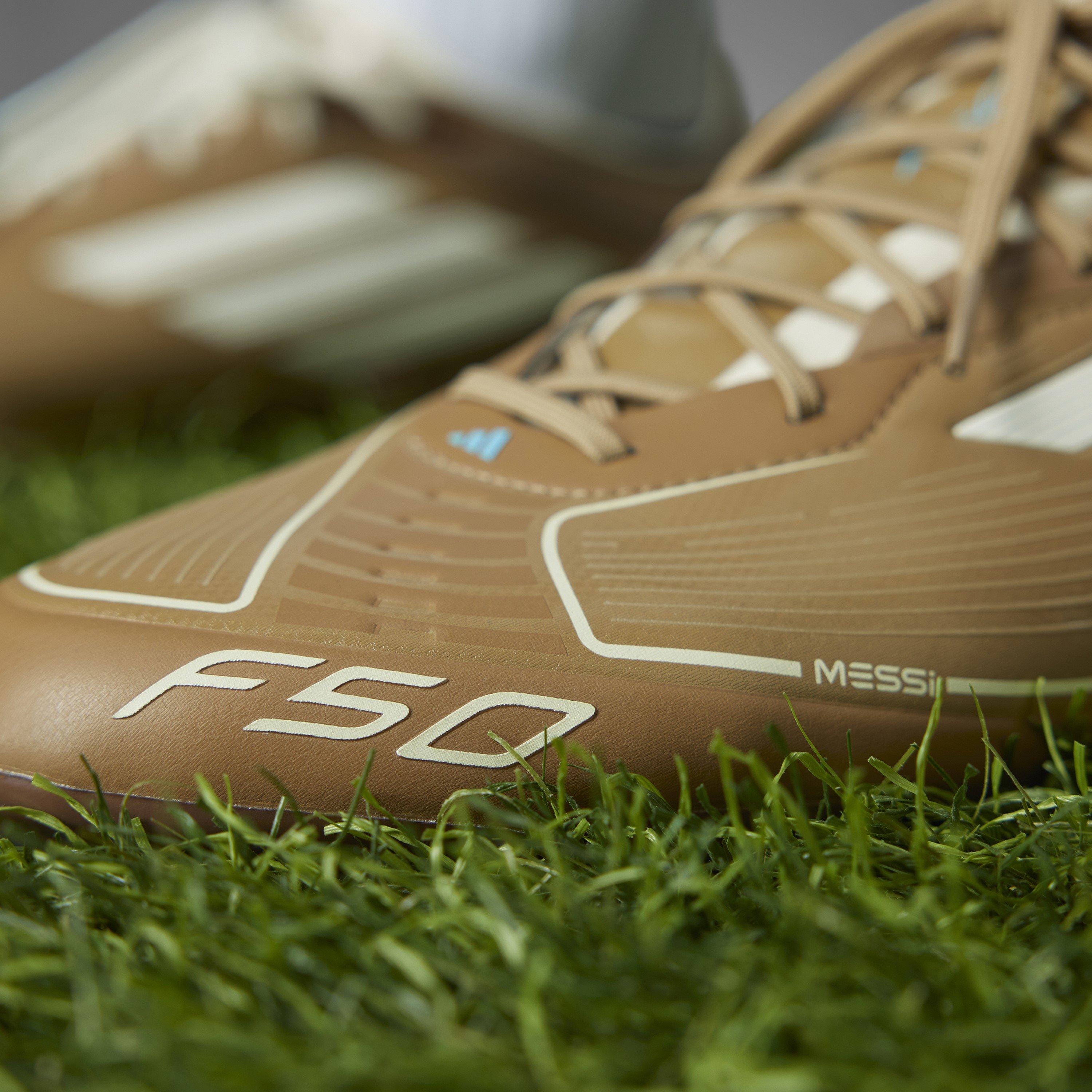 Crdbrd/Crm/Cyan - adidas - F50 Messi Elite Fg Leo X Bb Firm Ground Football Boots Unisex Adults - 14