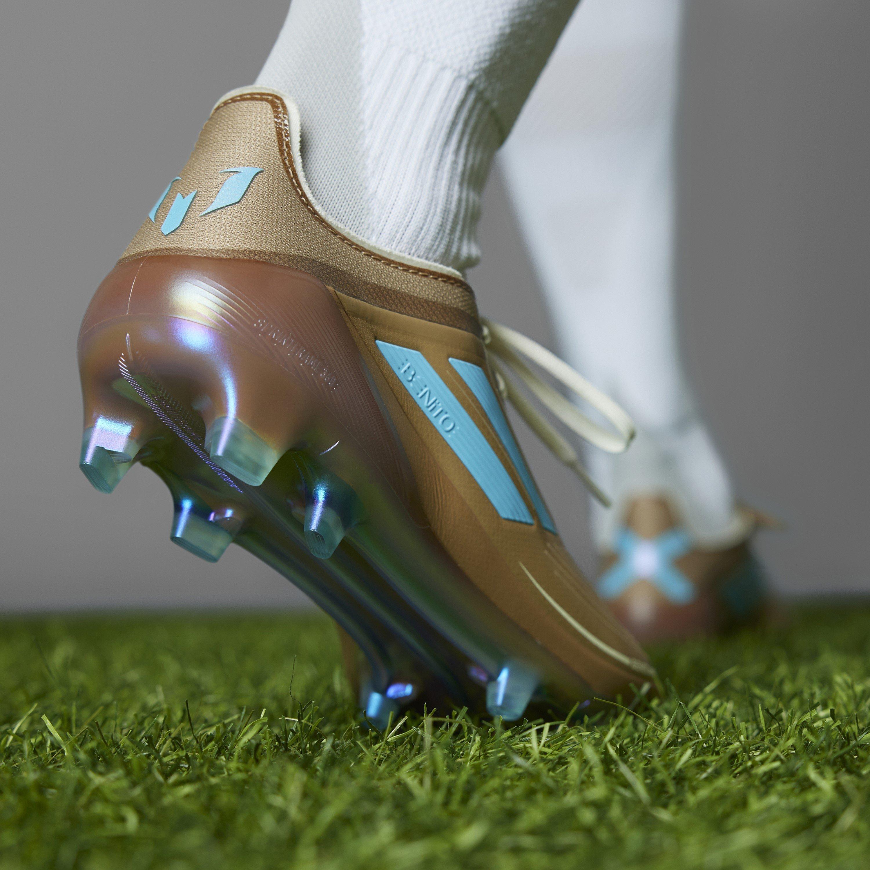 Crdbrd/Crm/Cyan - adidas - F50 Messi Elite Fg Leo X Bb Firm Ground Football Boots Unisex Adults - 15