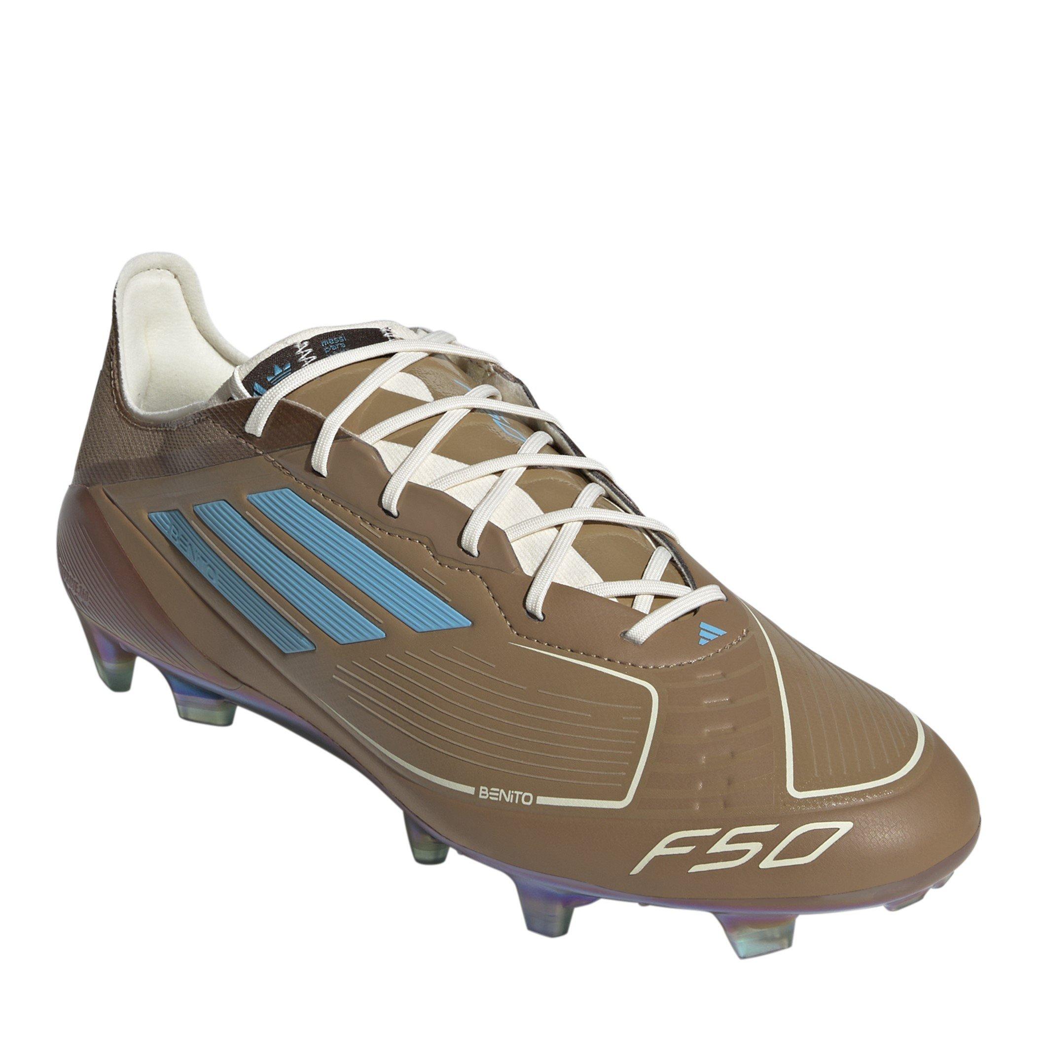Crdbrd/Crm/Cyan - adidas - F50 Messi Elite Fg Leo X Bb Firm Ground Football Boots Unisex Adults - 4