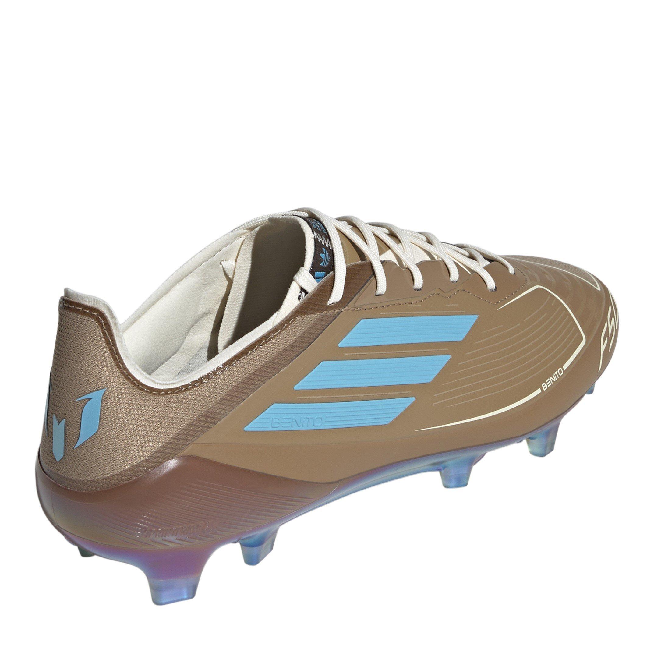 Crdbrd/Crm/Cyan - adidas - F50 Messi Elite Fg Leo X Bb Firm Ground Football Boots Unisex Adults - 5