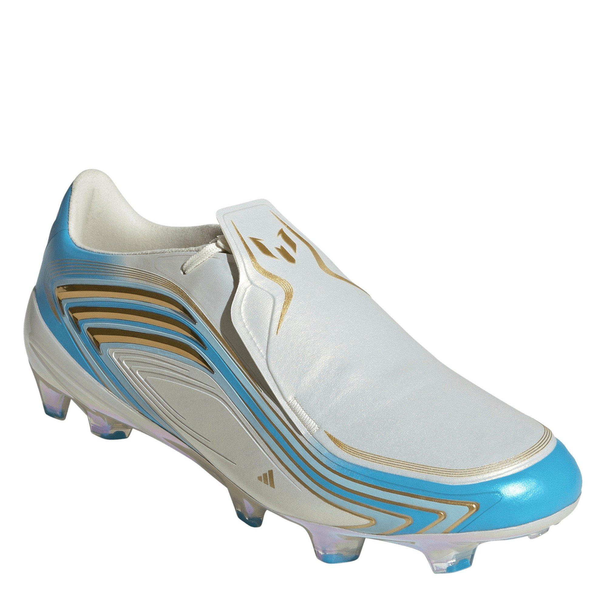 Creme/Blu/Gold - adidas - Adidas F50 Adults Elite Firm Ground Football Boots - 4