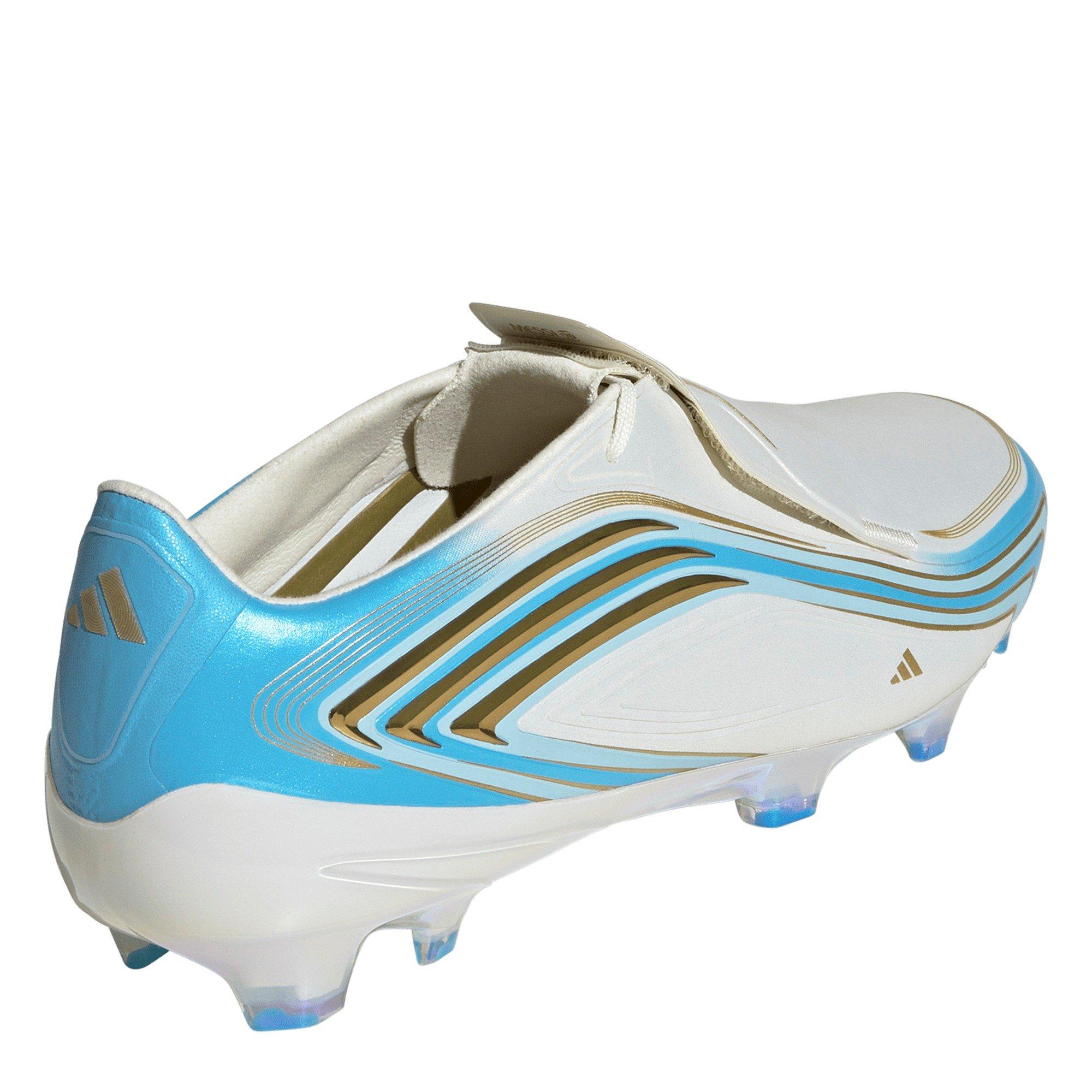 Creme/Blu/Gold - adidas - Adidas F50 Adults Elite Firm Ground Football Boots - 5