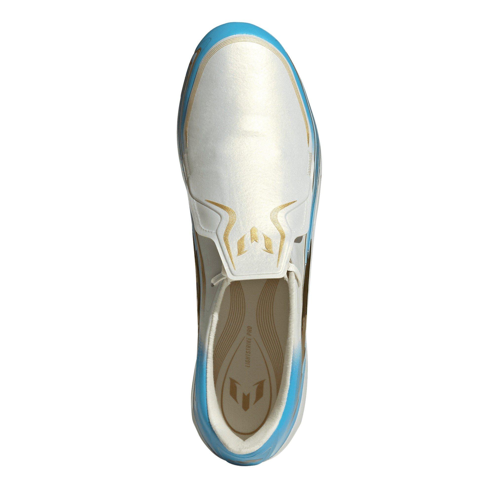 Creme/Blu/Gold - adidas - Adidas F50 Adults Elite Firm Ground Football Boots - 6
