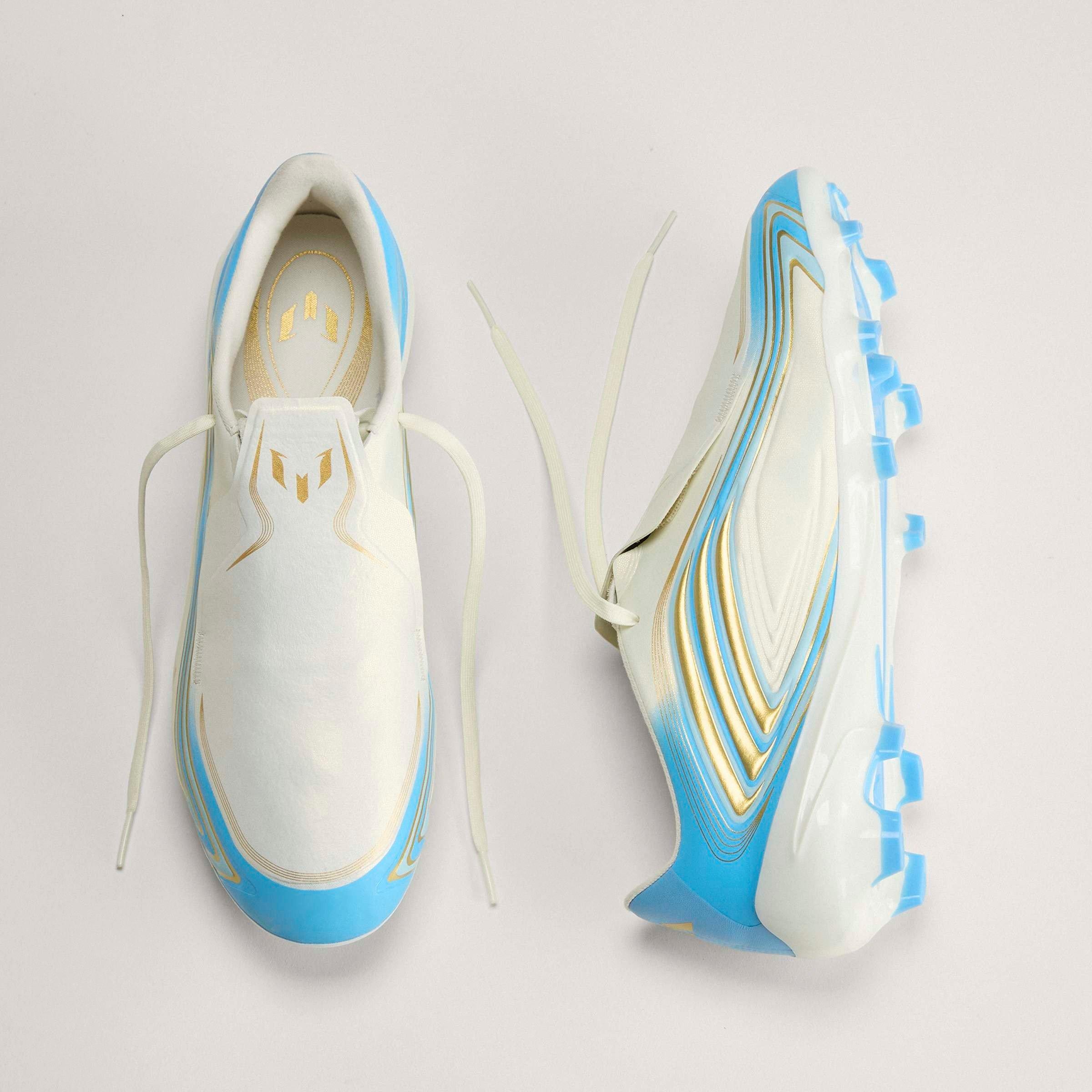 Crema/Blu/Oro - adidas - Adidas F50 Adults League Firm Ground Football Boots - 11