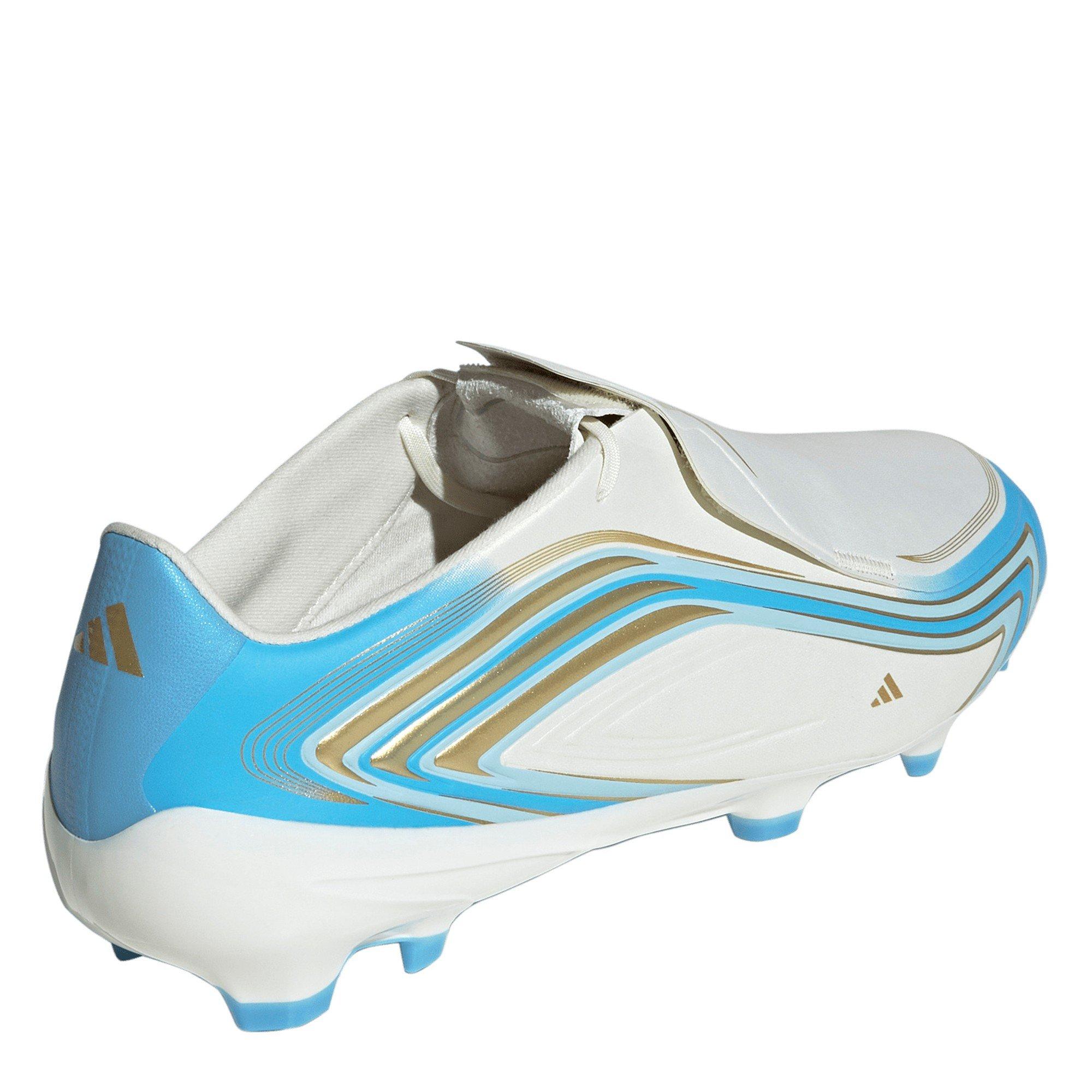 Crema/Blu/Oro - adidas - Adidas F50 Adults League Firm Ground Football Boots - 4
