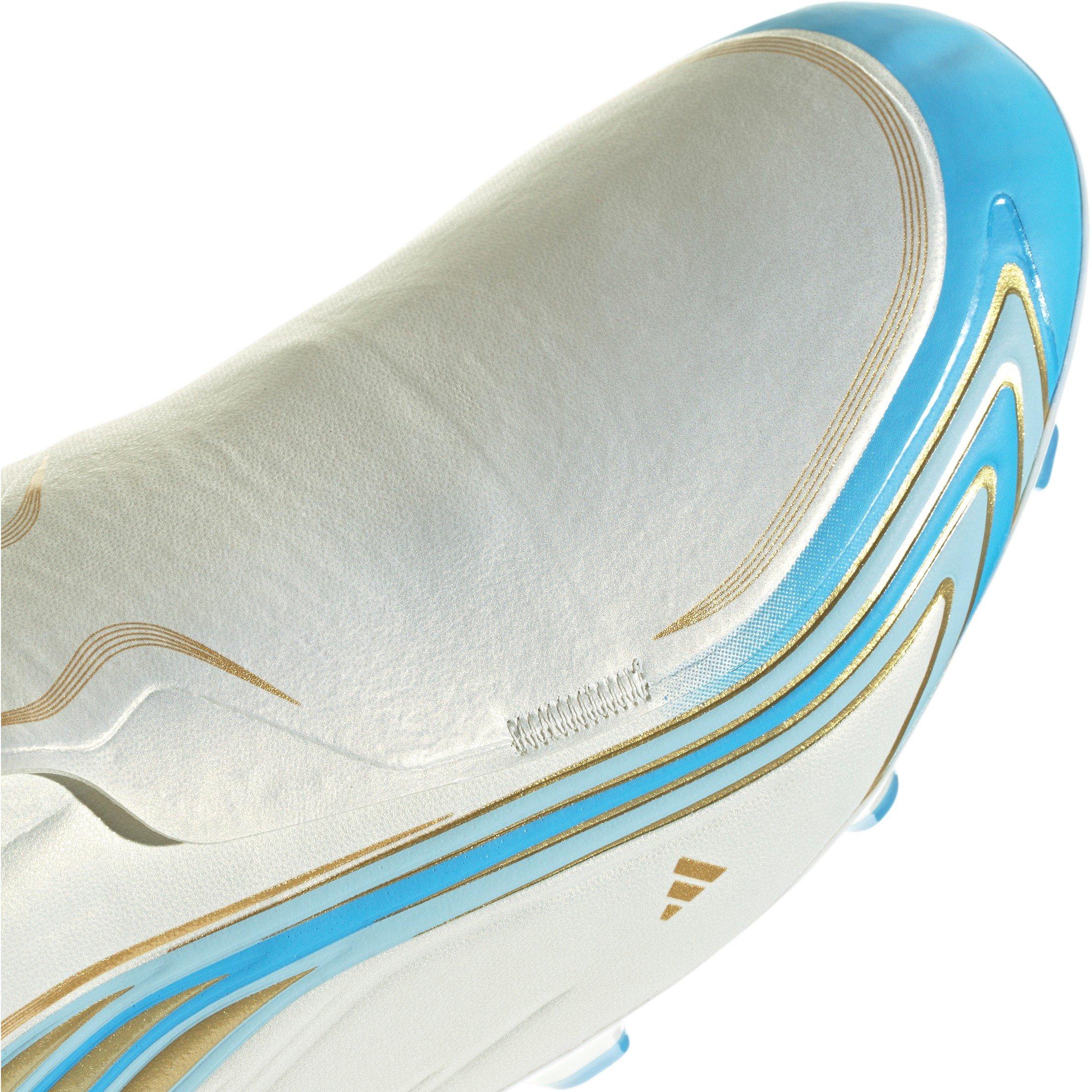 Crema/Blu/Oro - adidas - Adidas F50 Adults League Firm Ground Football Boots - 8