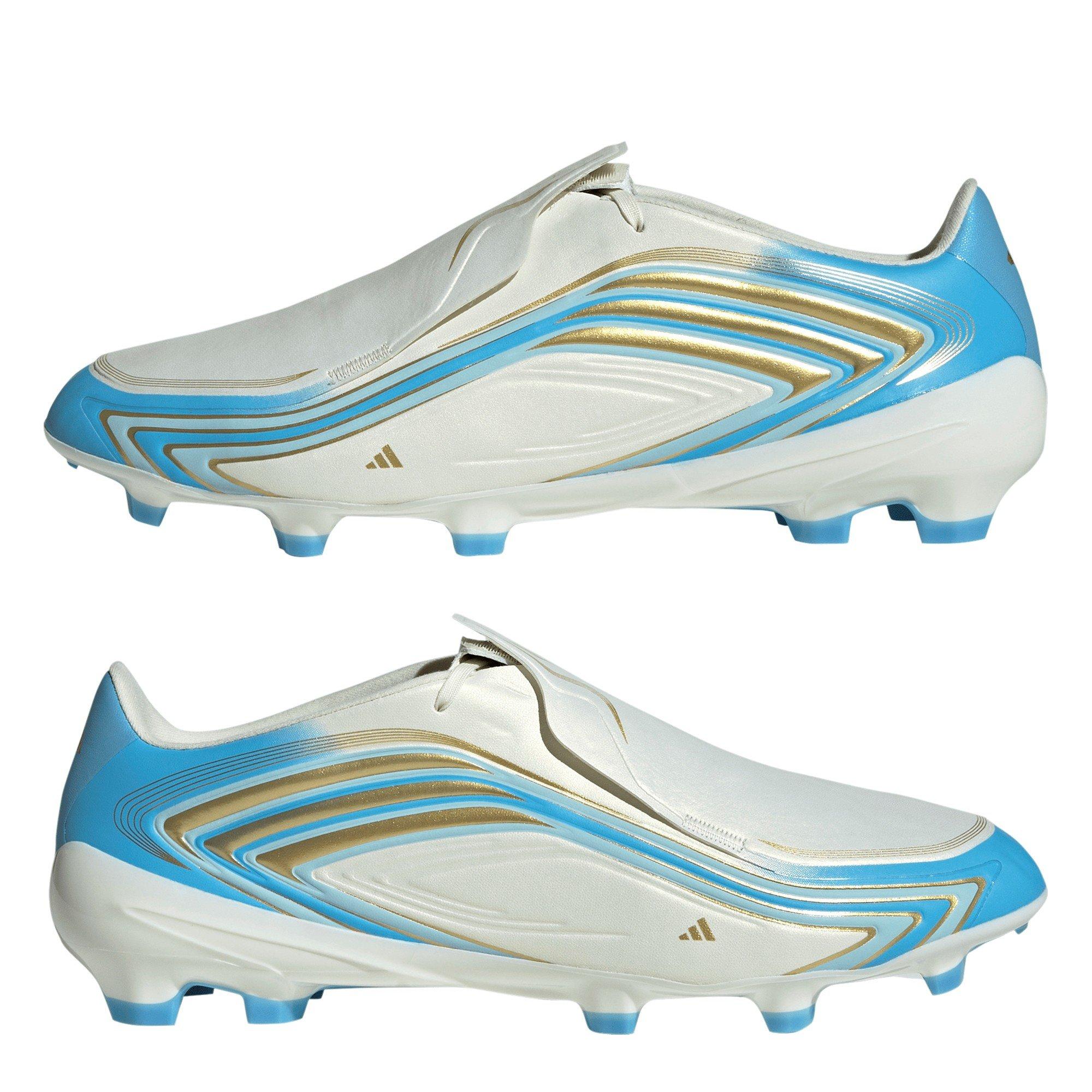 Crema/Blu/Oro - adidas - Adidas F50 Adults League Firm Ground Football Boots - 9