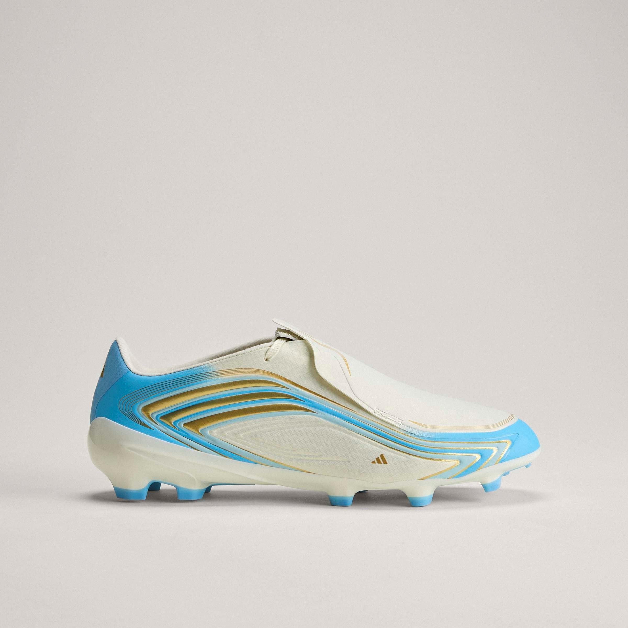 Crema/Blu/Oro - adidas - Adidas F50 Adults League Firm Ground Football Boots - 10