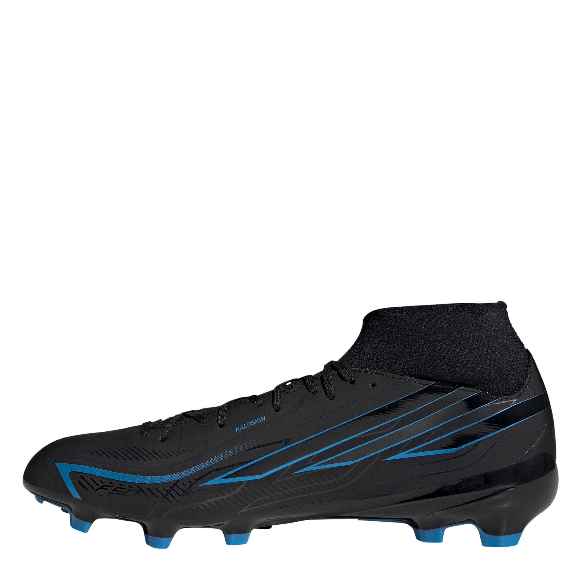 Black/Blue - adidas - F50 Hyperfast League Mid Firm Ground Football Boots Mens - 2