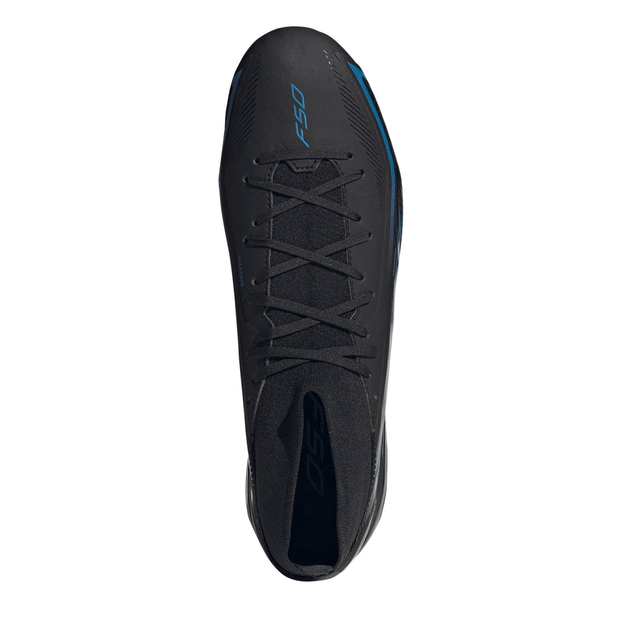 Black/Blue - adidas - F50 Hyperfast League Mid Firm Ground Football Boots Mens - 5