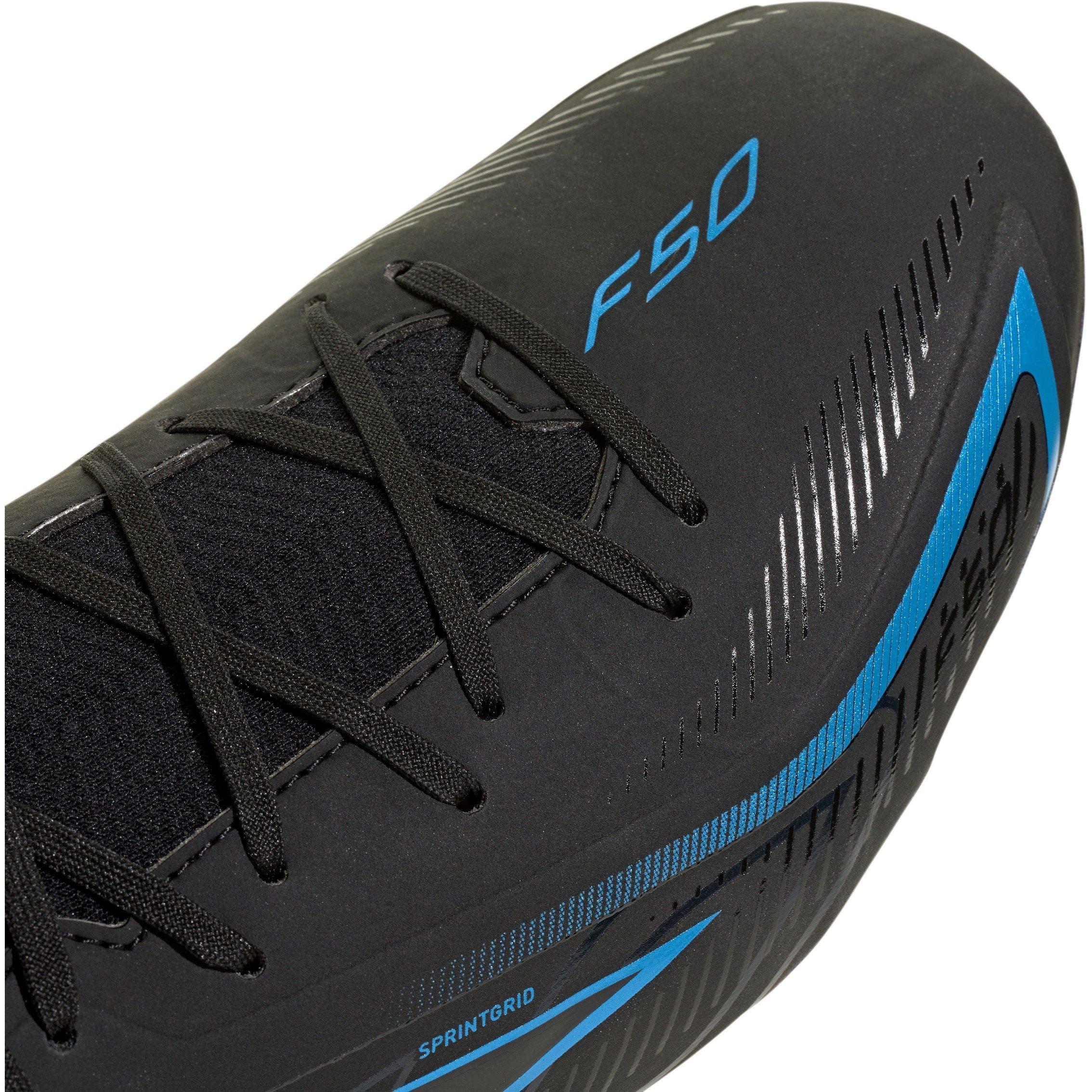 Black/Blue - adidas - F50 Hyperfast League Mid Firm Ground Football Boots Mens - 7