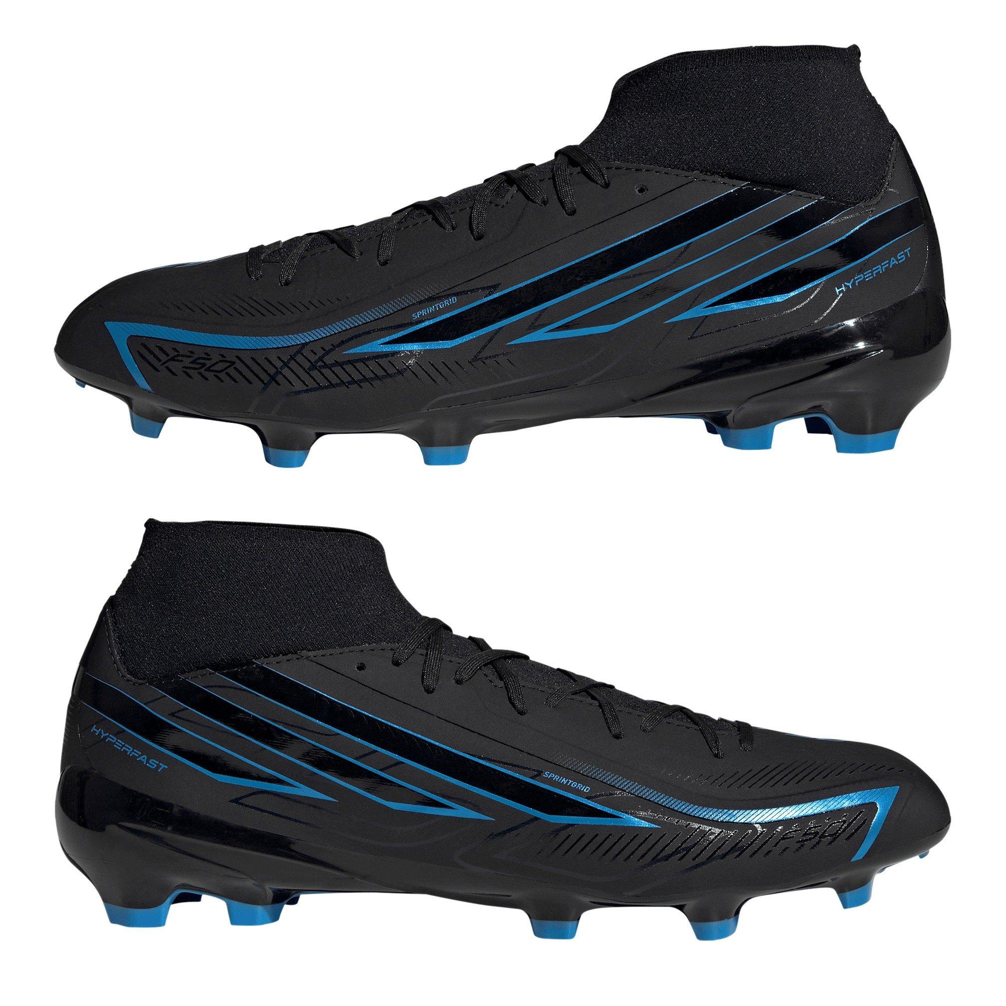 Black/Blue - adidas - F50 Hyperfast League Mid Firm Ground Football Boots Mens - 9