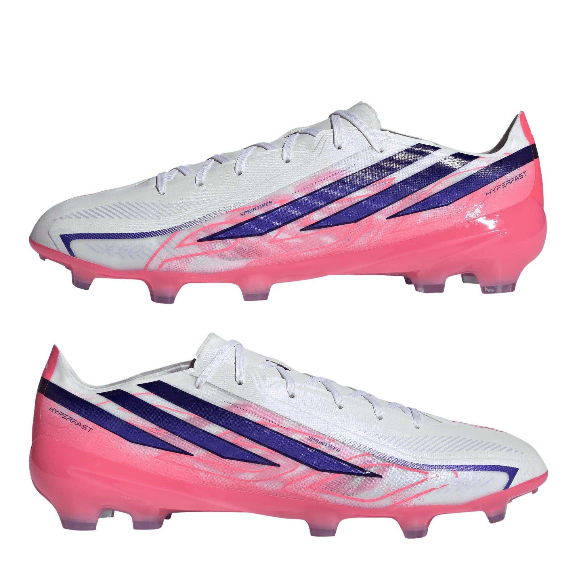 Wit/Koraal - adidas - F50 Hyperfast Pro Firm Ground Football Boots Mens - 11