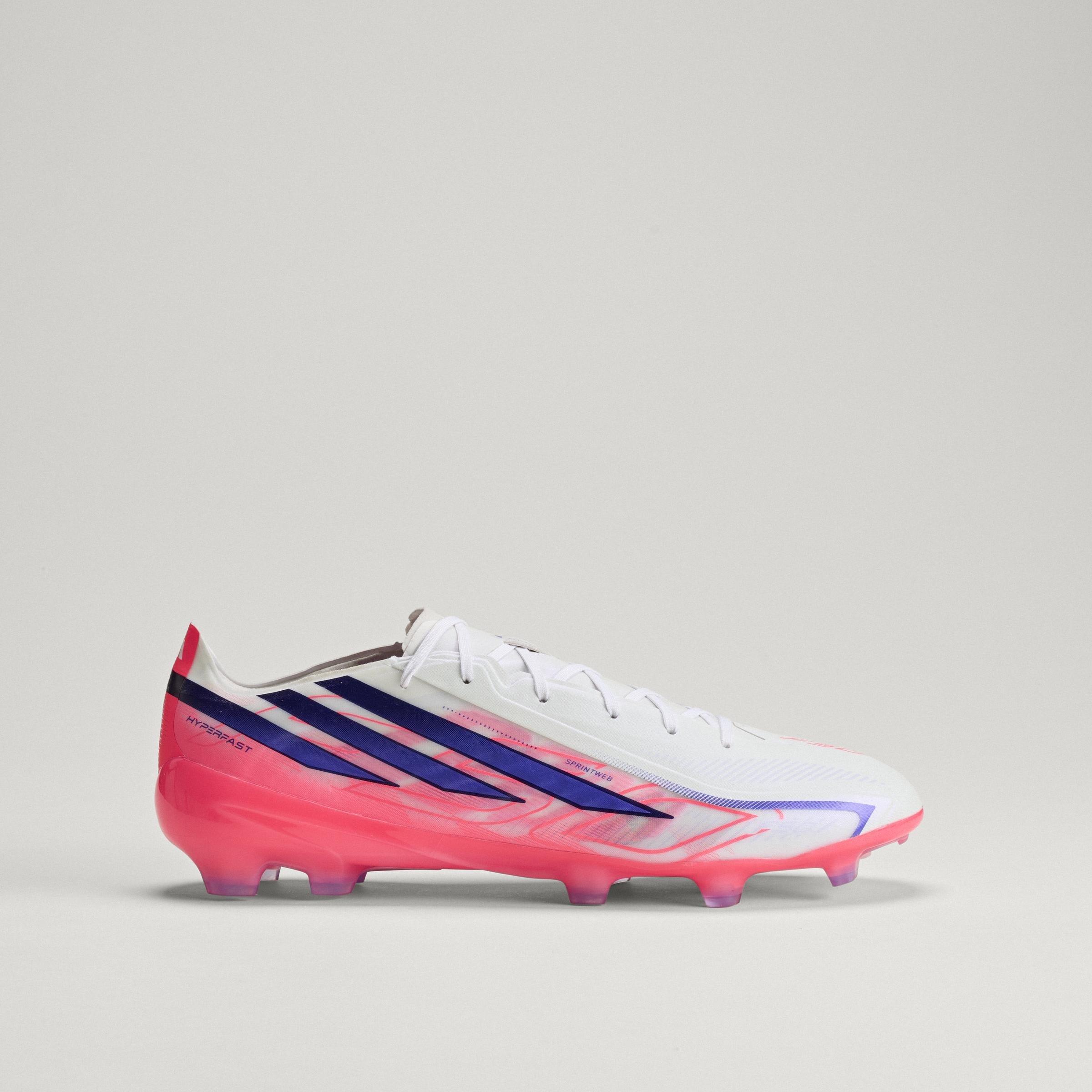 Wit/Koraal - adidas - F50 Hyperfast Pro Firm Ground Football Boots Mens - 12