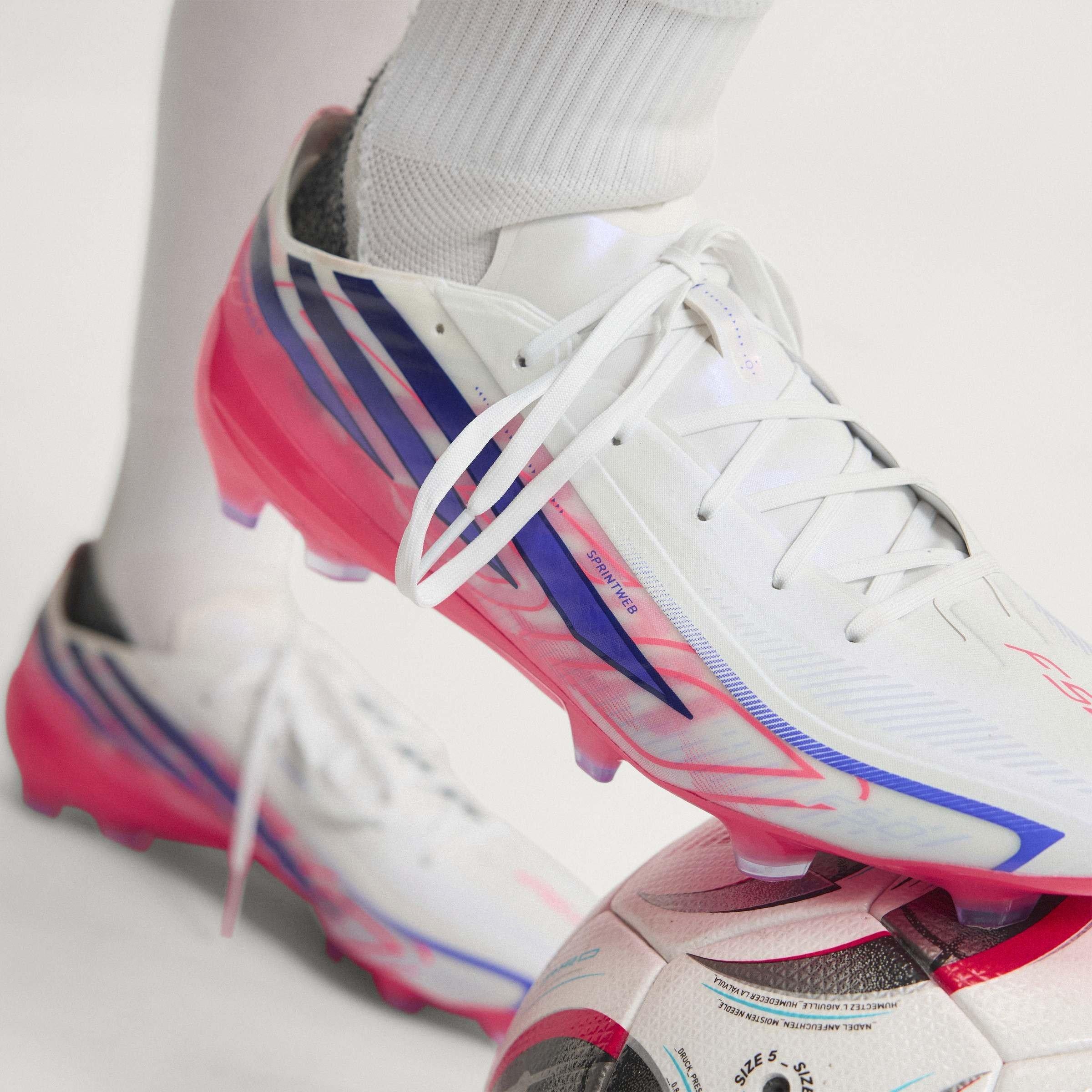 Wit/Koraal - adidas - F50 Hyperfast Pro Firm Ground Football Boots Mens - 3
