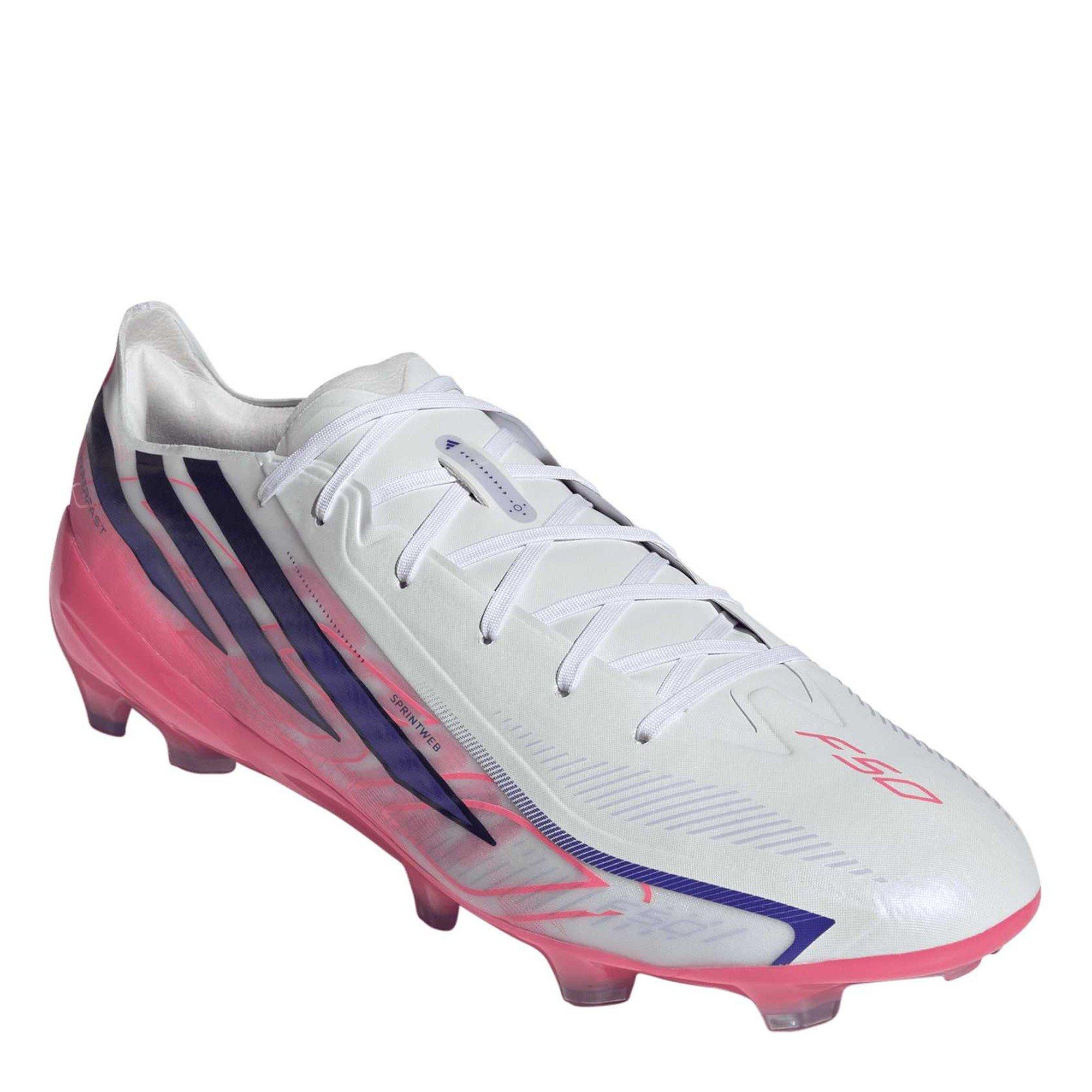 Wit/Koraal - adidas - F50 Hyperfast Pro Firm Ground Football Boots Mens - 4