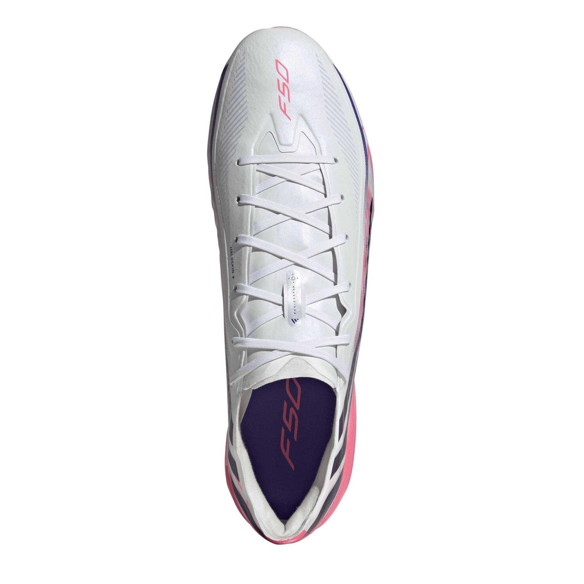 Wit/Koraal - adidas - F50 Hyperfast Pro Firm Ground Football Boots Mens - 6