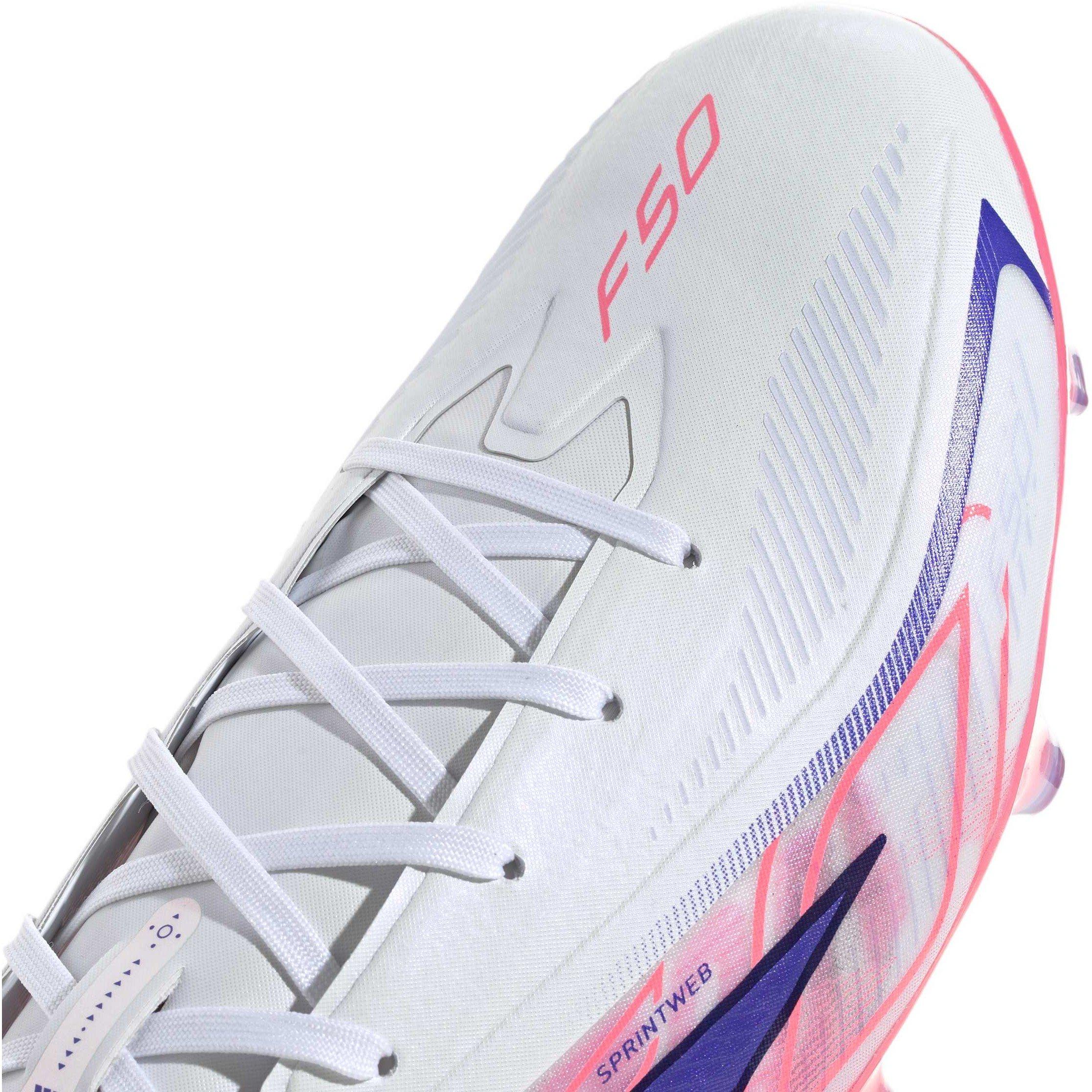Wit/Koraal - adidas - F50 Hyperfast Pro Firm Ground Football Boots Mens - 10