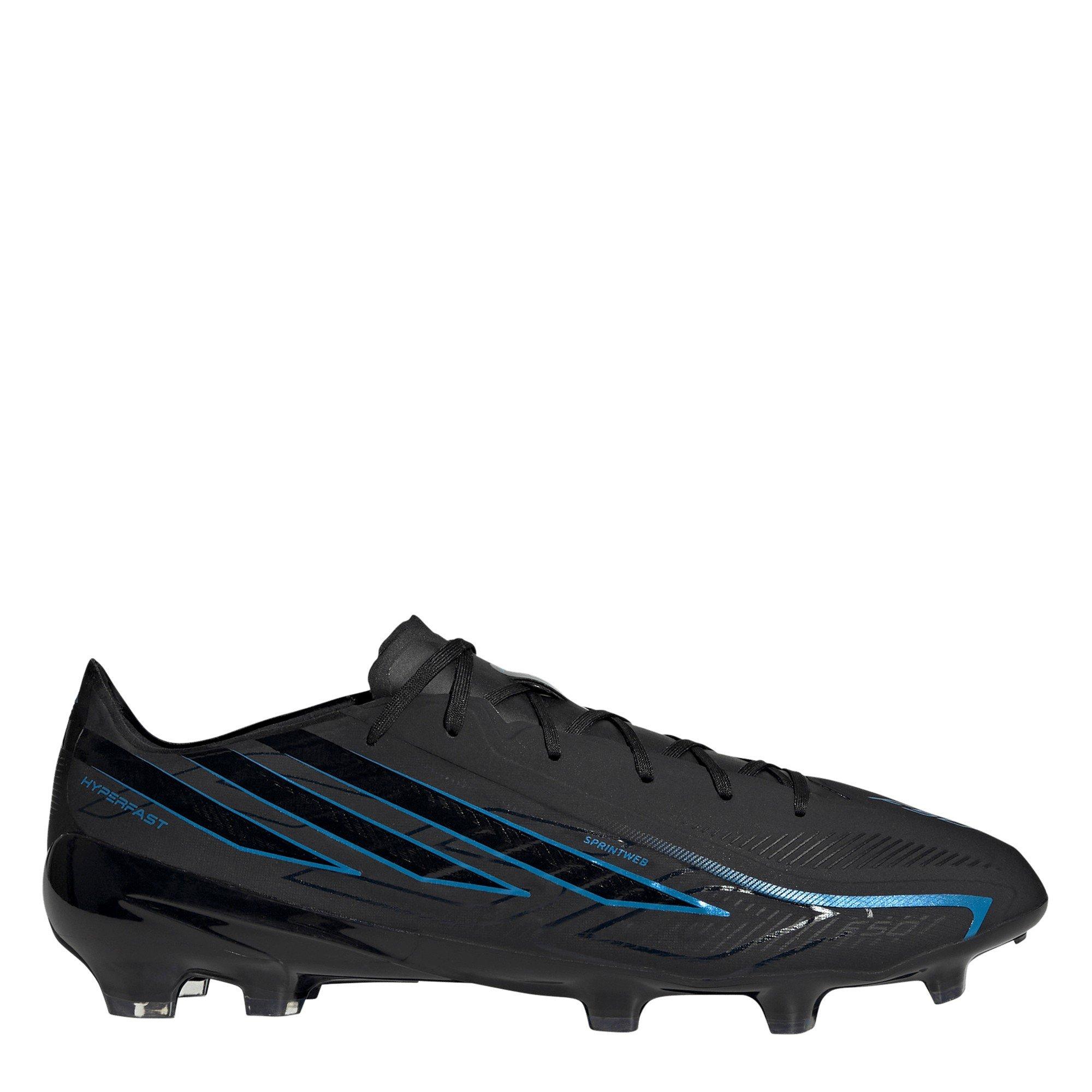 Adidas Men's F50 Hyperfast Pro Firm Ground Football Boots - Black/Blue - 9.5 (44)