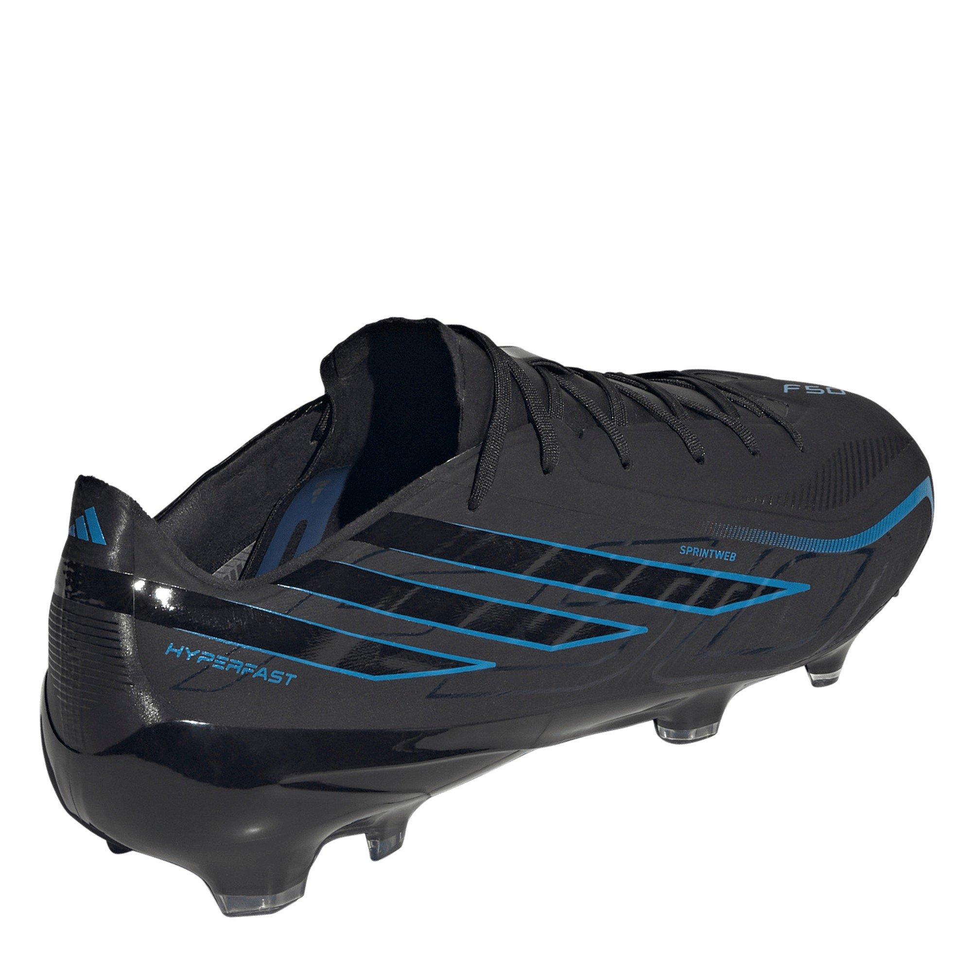 Black/Blue - adidas - F50 Hyperfast Pro Firm Ground Football Boots Mens - 5
