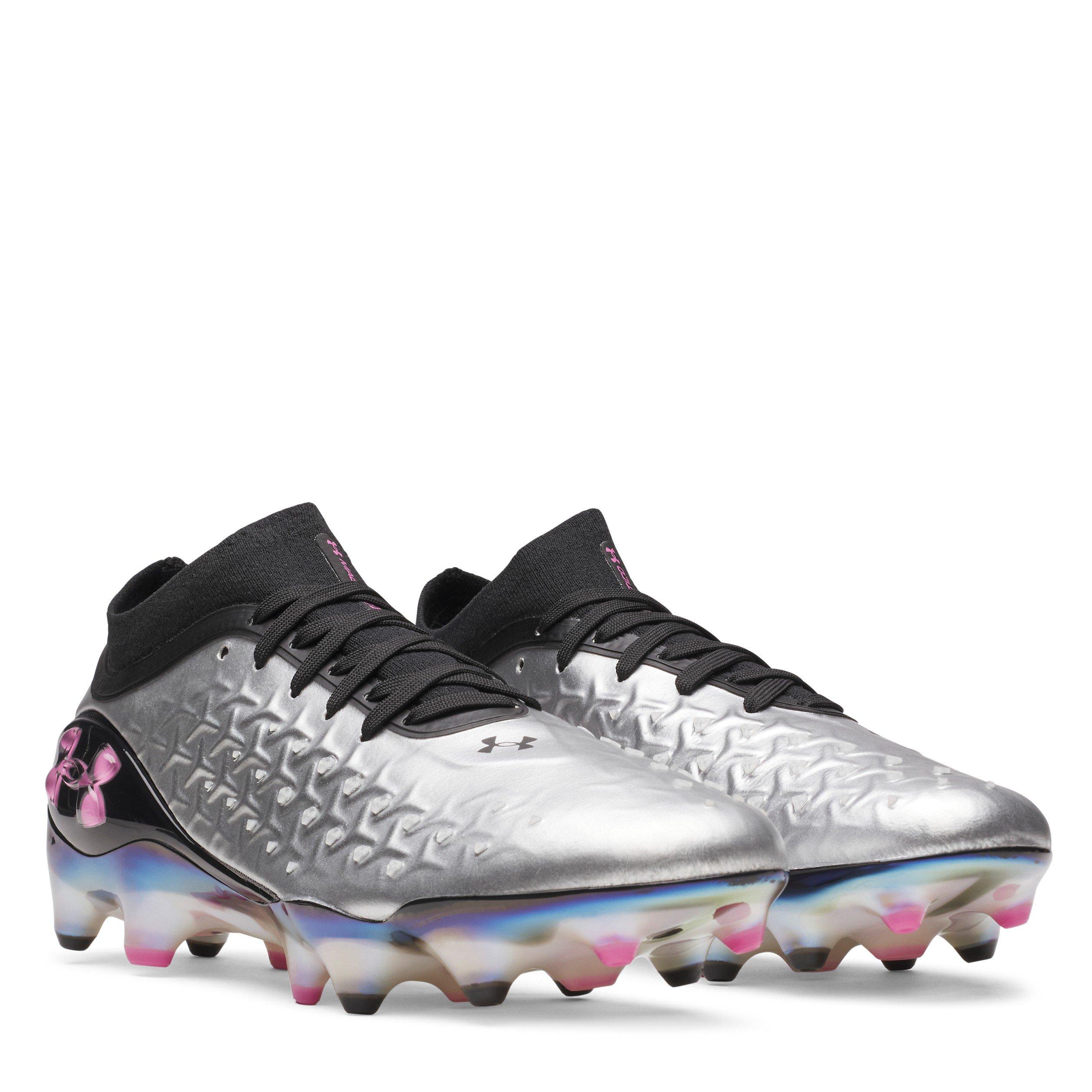 Silver/Black - Under Armour - Men's Magnetico .1 Firm Ground Football Boots - 5