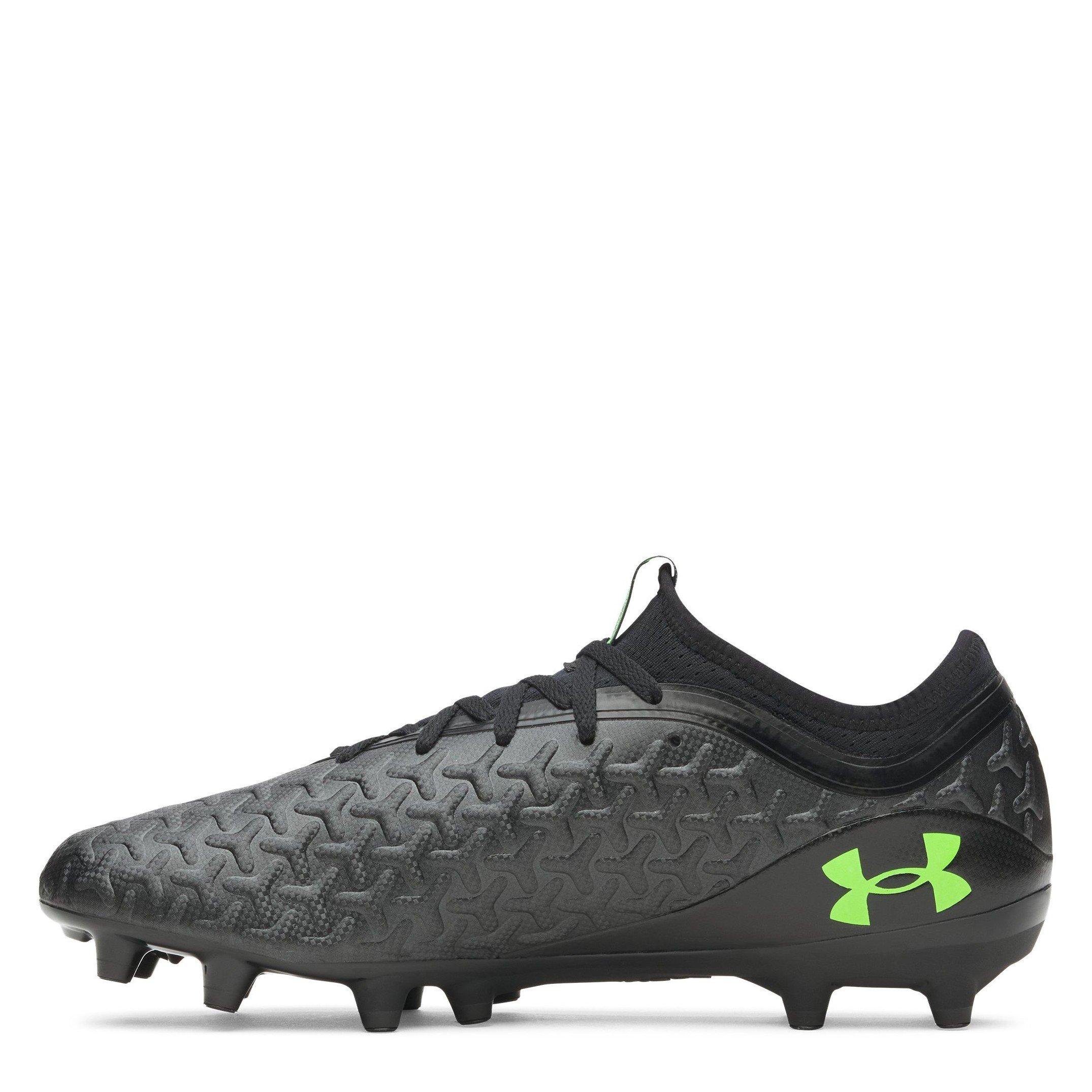 Black/Green - Under Armour - Men's Magnetico .3 Firm Ground Football Boot - 2