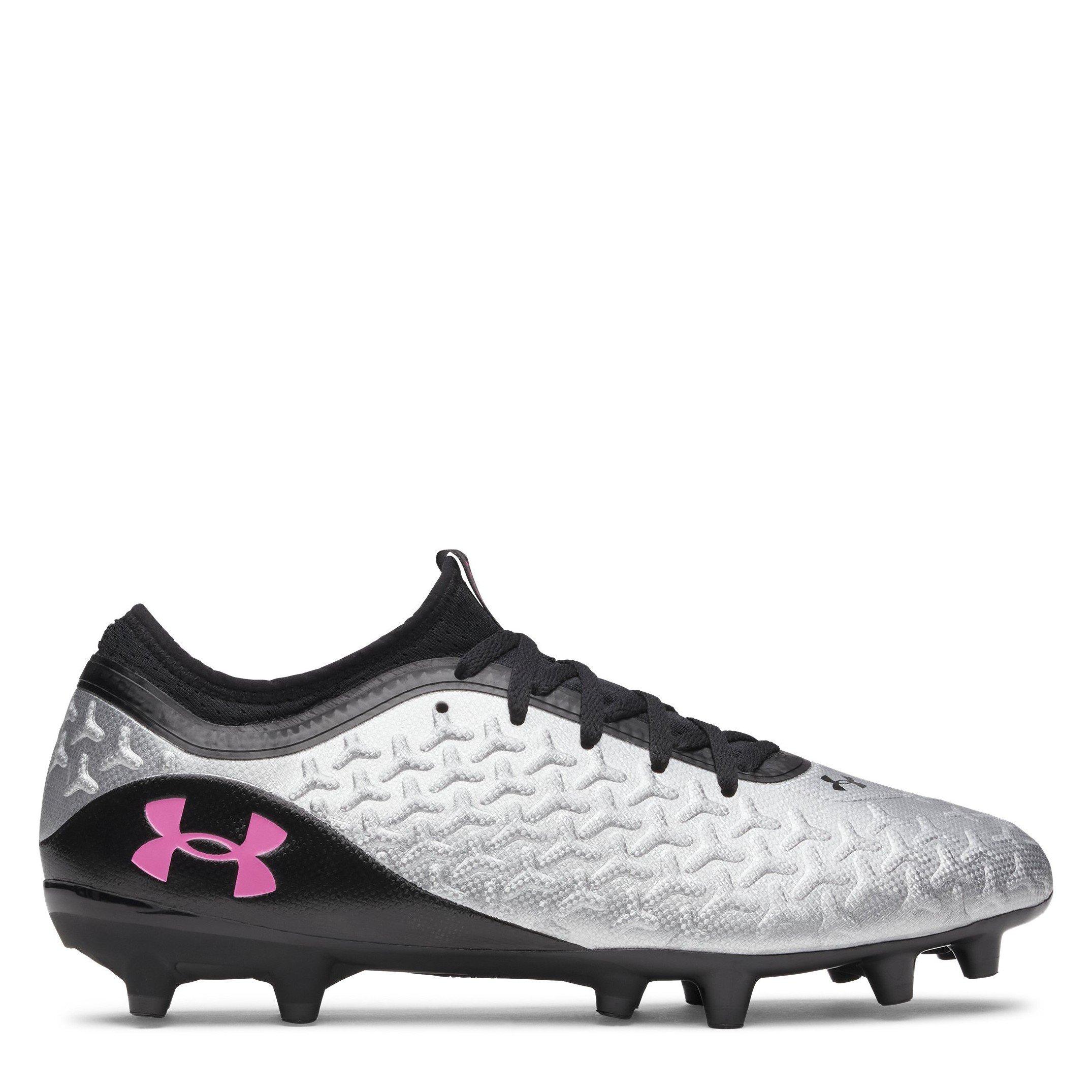 Silver/Black - Under Armour - Men's Magnetico .3 Firm Ground Football Boot - 1