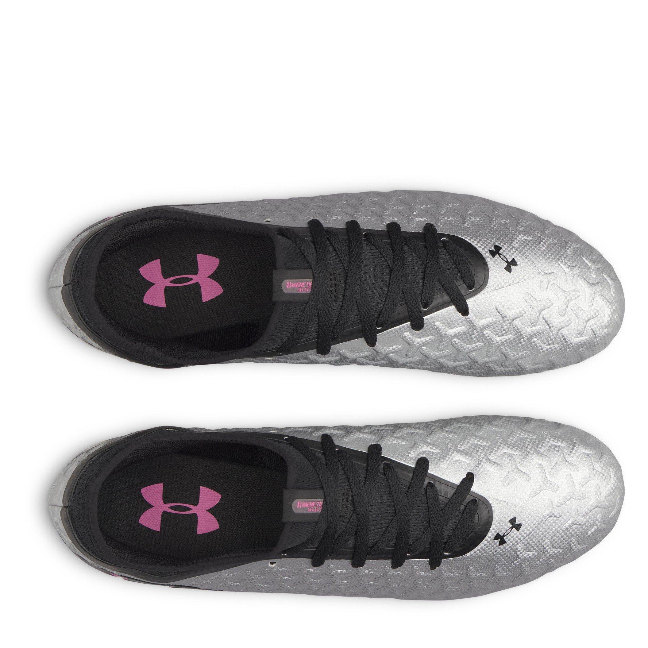 Srebrno/crno - Under Armour - Men's Magnetico .3 Firm Ground Football Boot - 4
