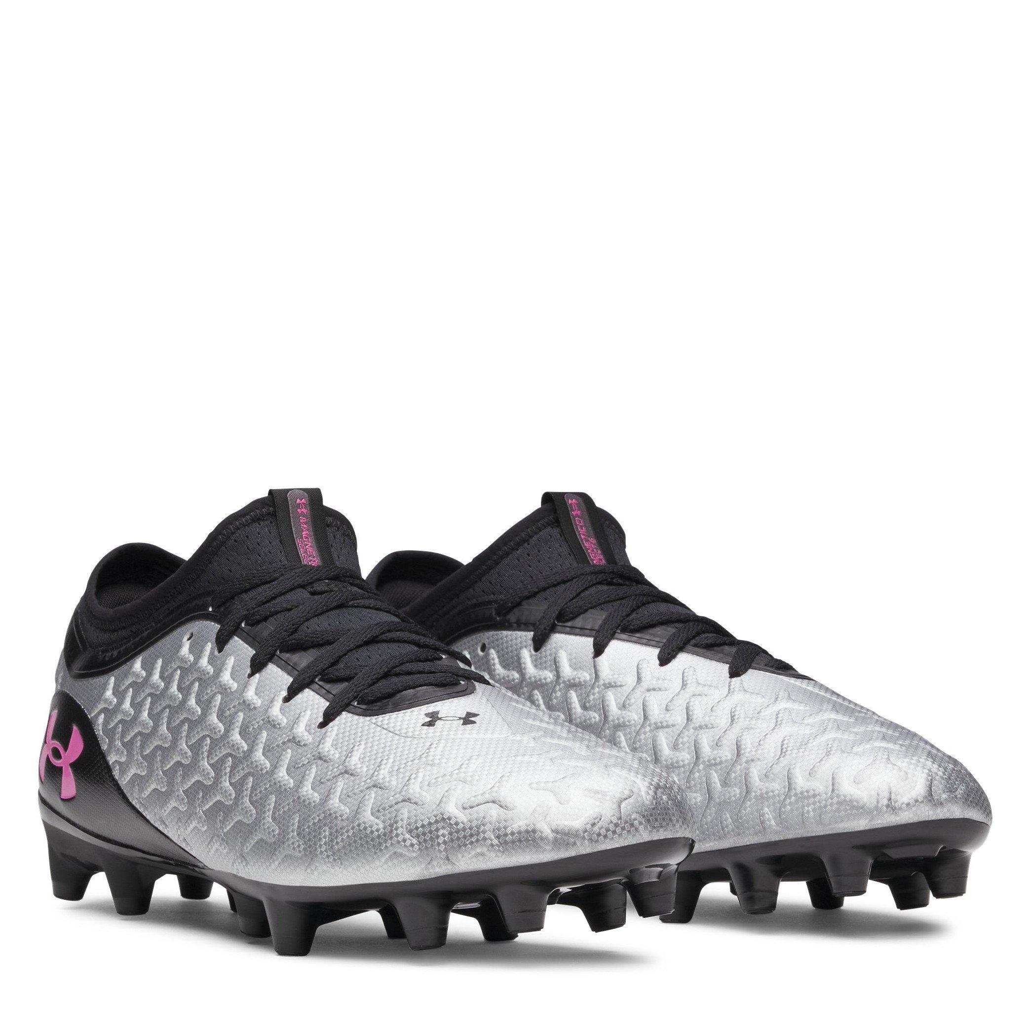Srebrno/crno - Under Armour - Men's Magnetico .3 Firm Ground Football Boot - 5