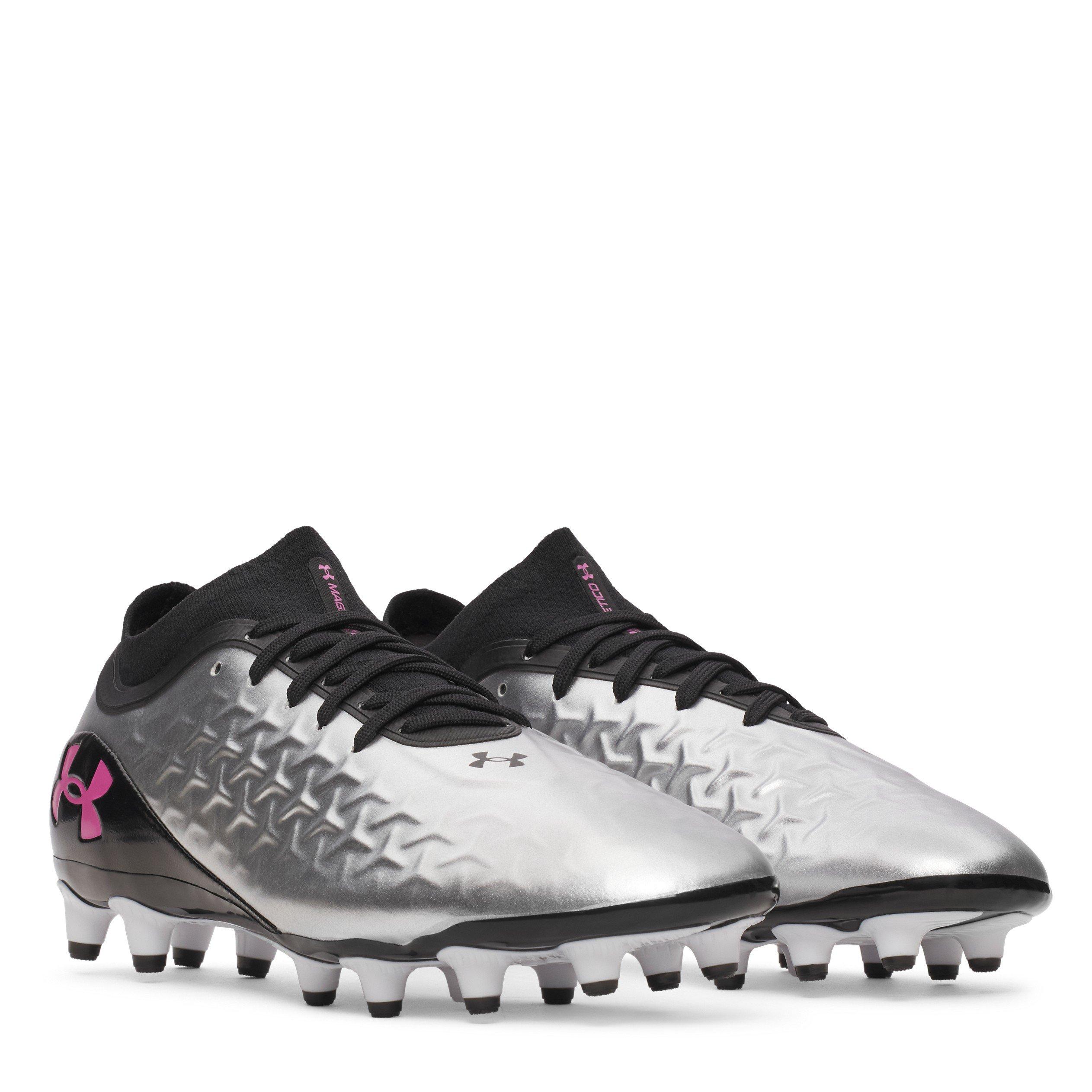 Crna / Srebrna - Under Armour - Unisex Magnetico Pro 6 Firm Ground Football Boot - 5