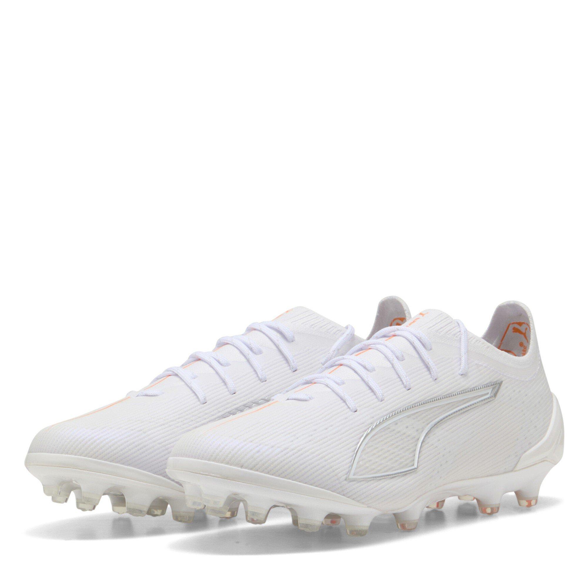 Puma Men's 6 Ultimate Ag Firm Ground Football Boots - White Puma White - 11 (46)