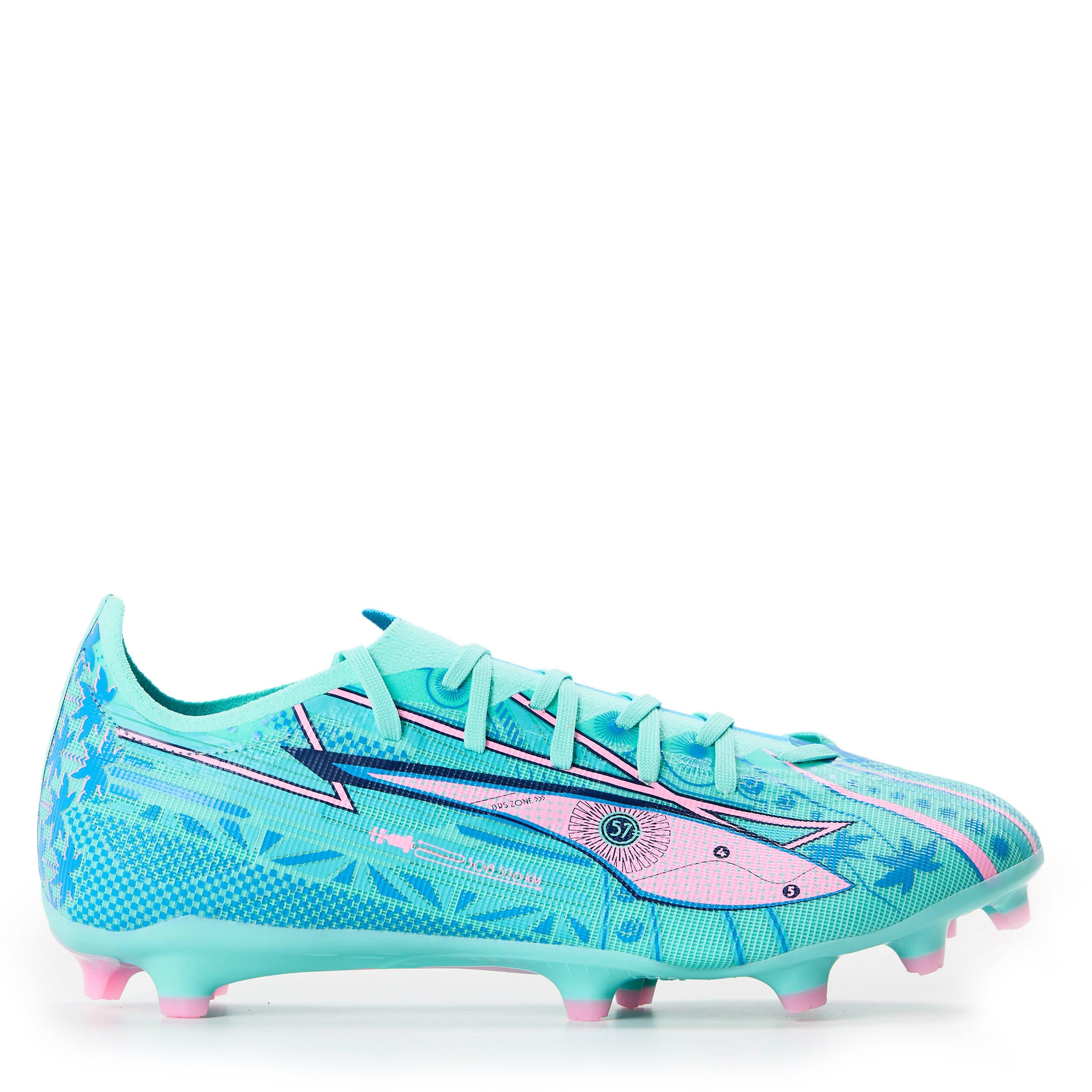 Puma Men's 5 Match Racetracks Mia Firm Ground Football Boots - Blue - 10 (44.5)