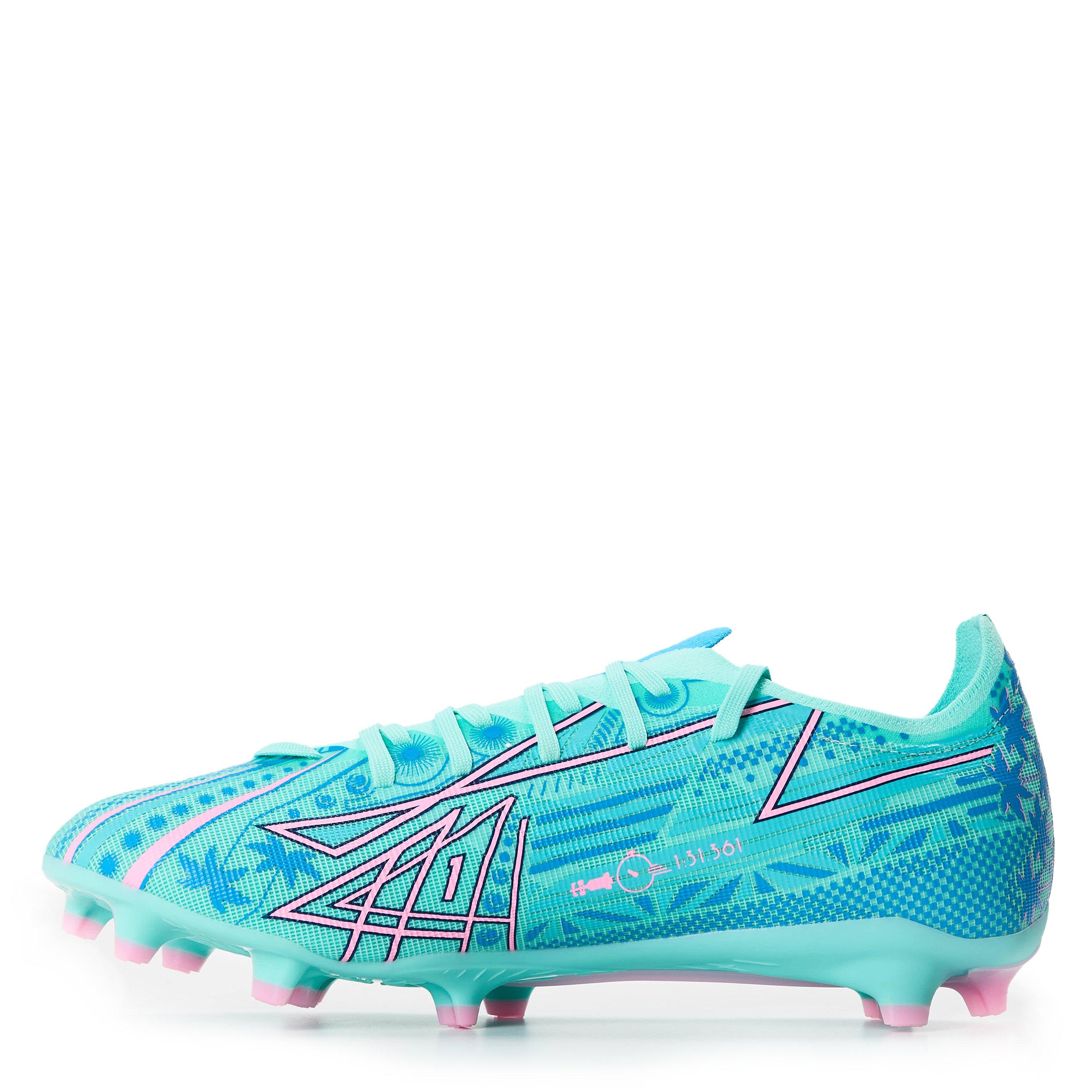 Azul - Puma - Men's 5 Match Racetracks Mia Firm Ground Football Boots - 2