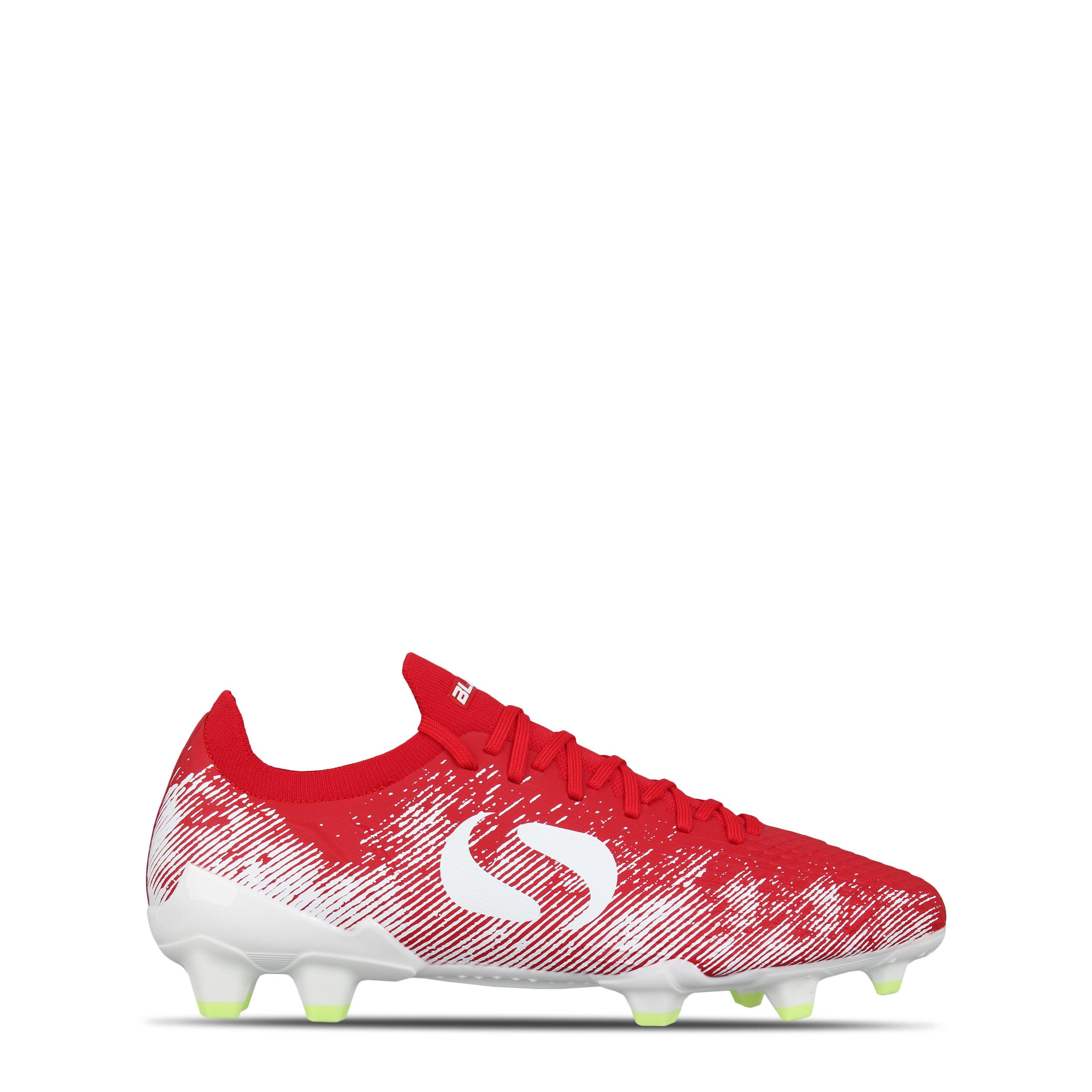 Sondico Men's Blaze Firm Ground Football Boots - Red/White - 8 (42)