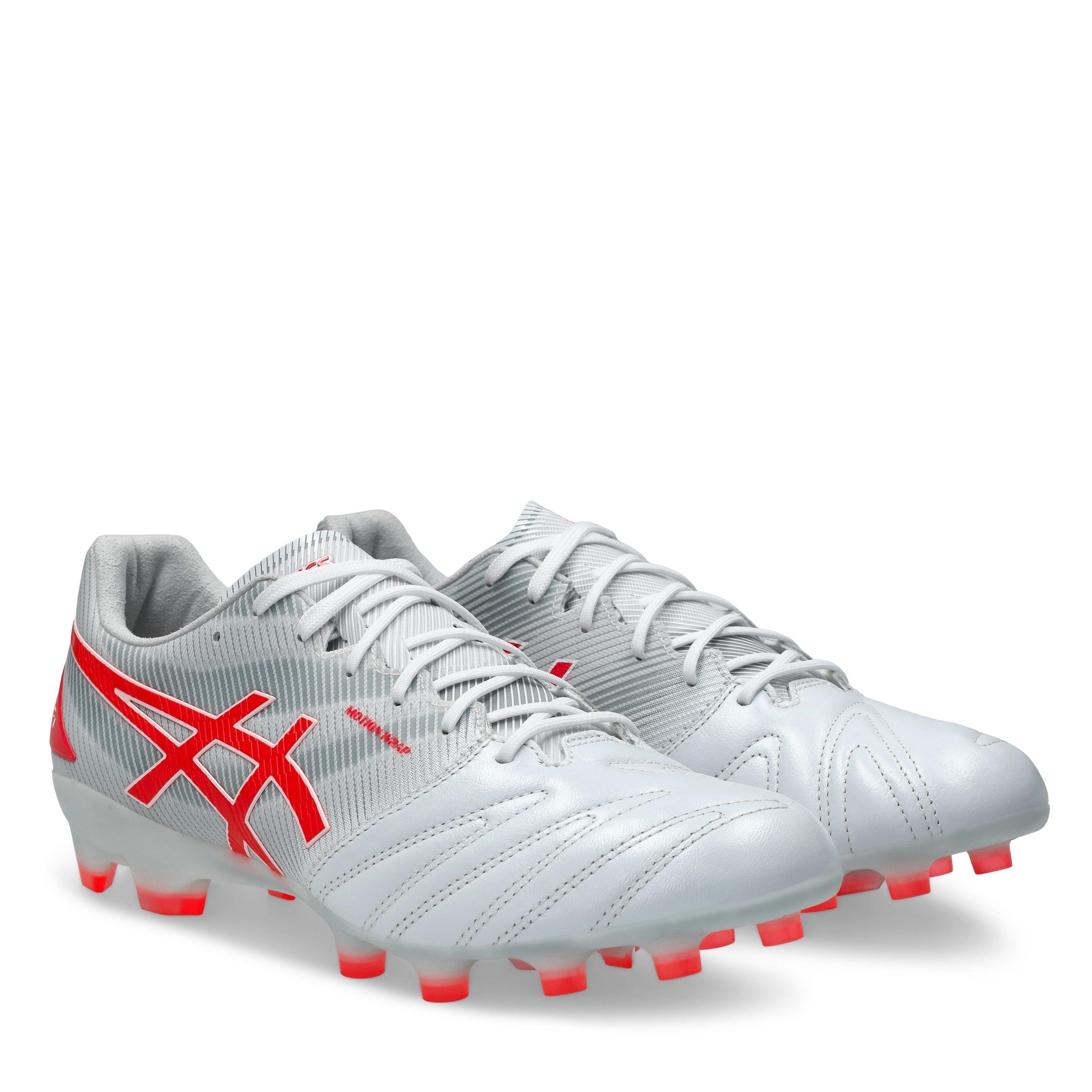 WHITE/FLASH RED - Asics - Ultrezza 3 Firm Ground Boots - 4