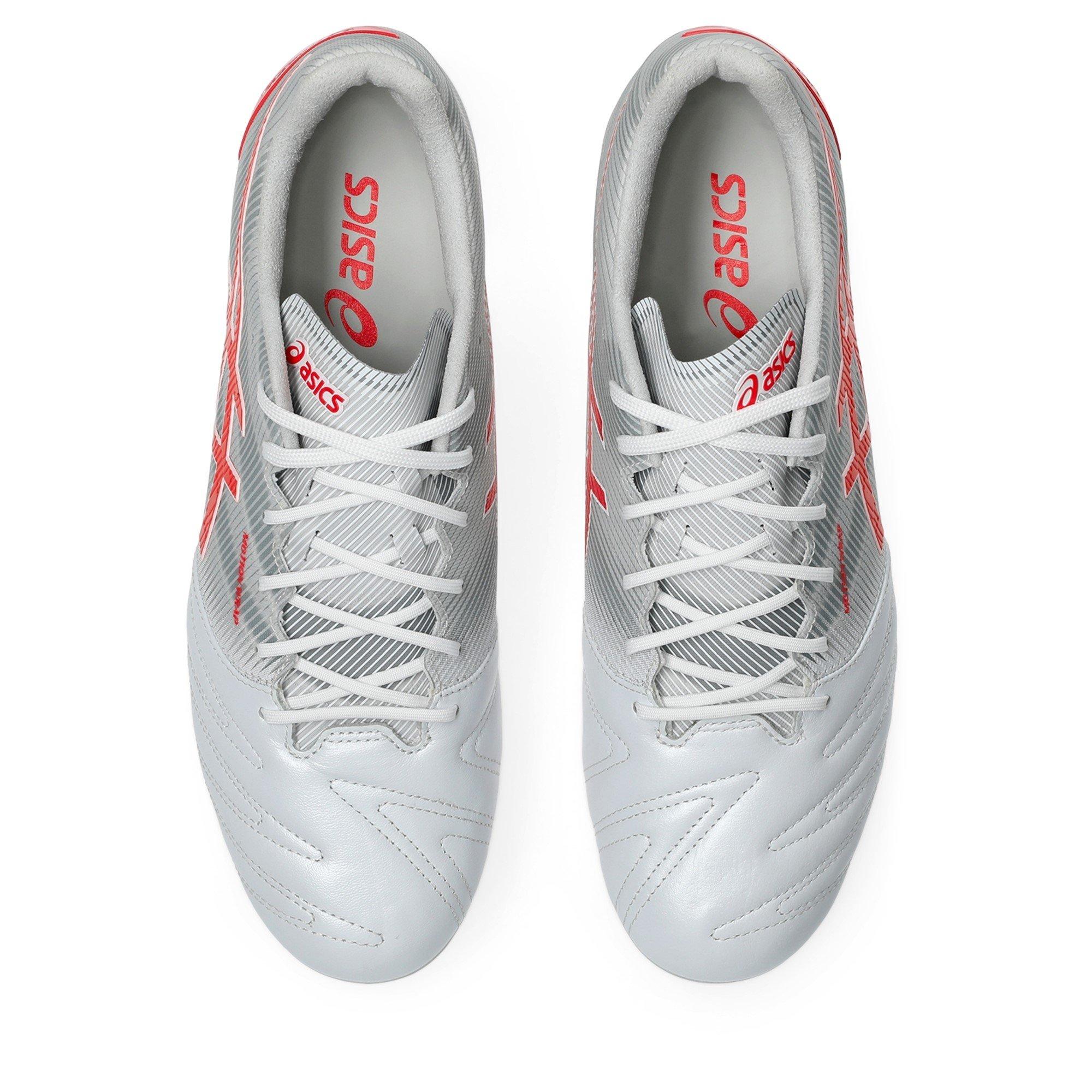 WHITE/FLASH RED - Asics - Ultrezza 3 Firm Ground Boots - 6