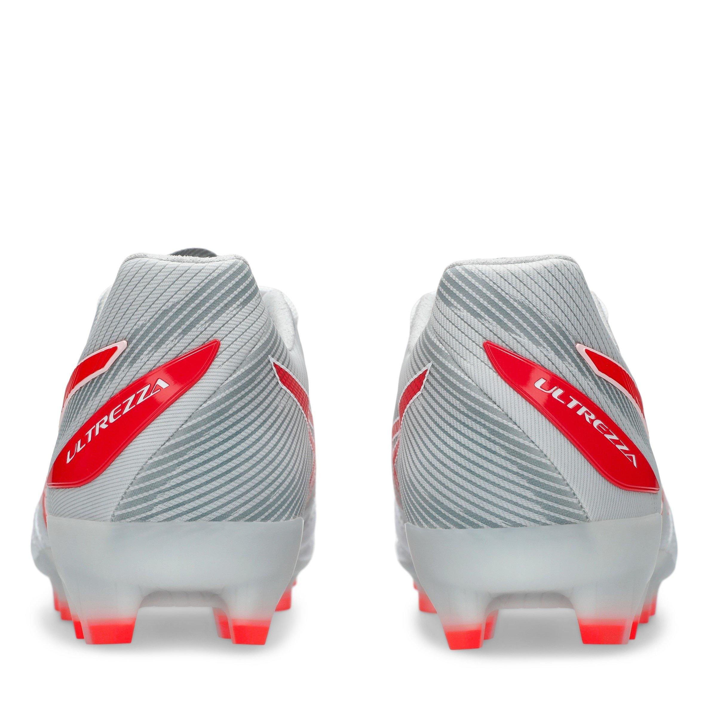 WHITE/FLASH RED - Asics - Ultrezza 3 Firm Ground Boots - 7