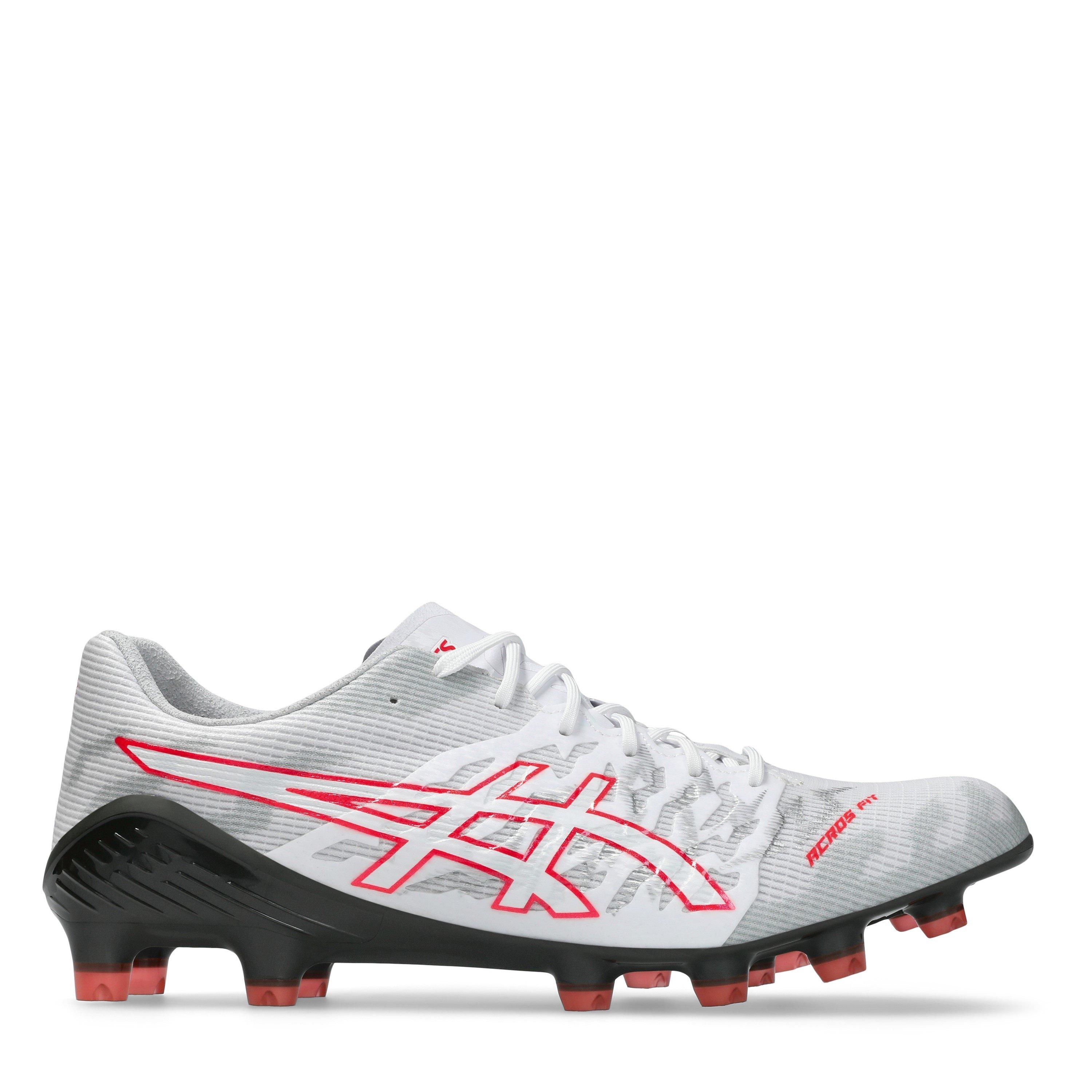 WHITE/FLASH RED - Asics - DS Light Acros 3 Firm Ground Boots - 1