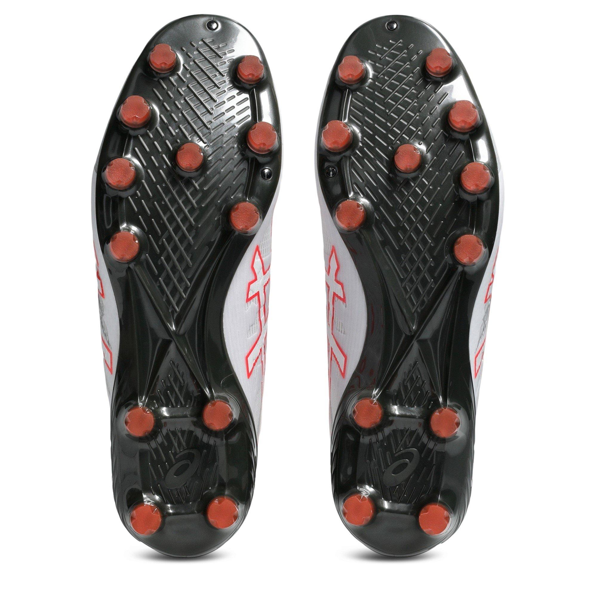 WHITE/FLASH RED - Asics - DS Light Acros 3 Firm Ground Boots - 3