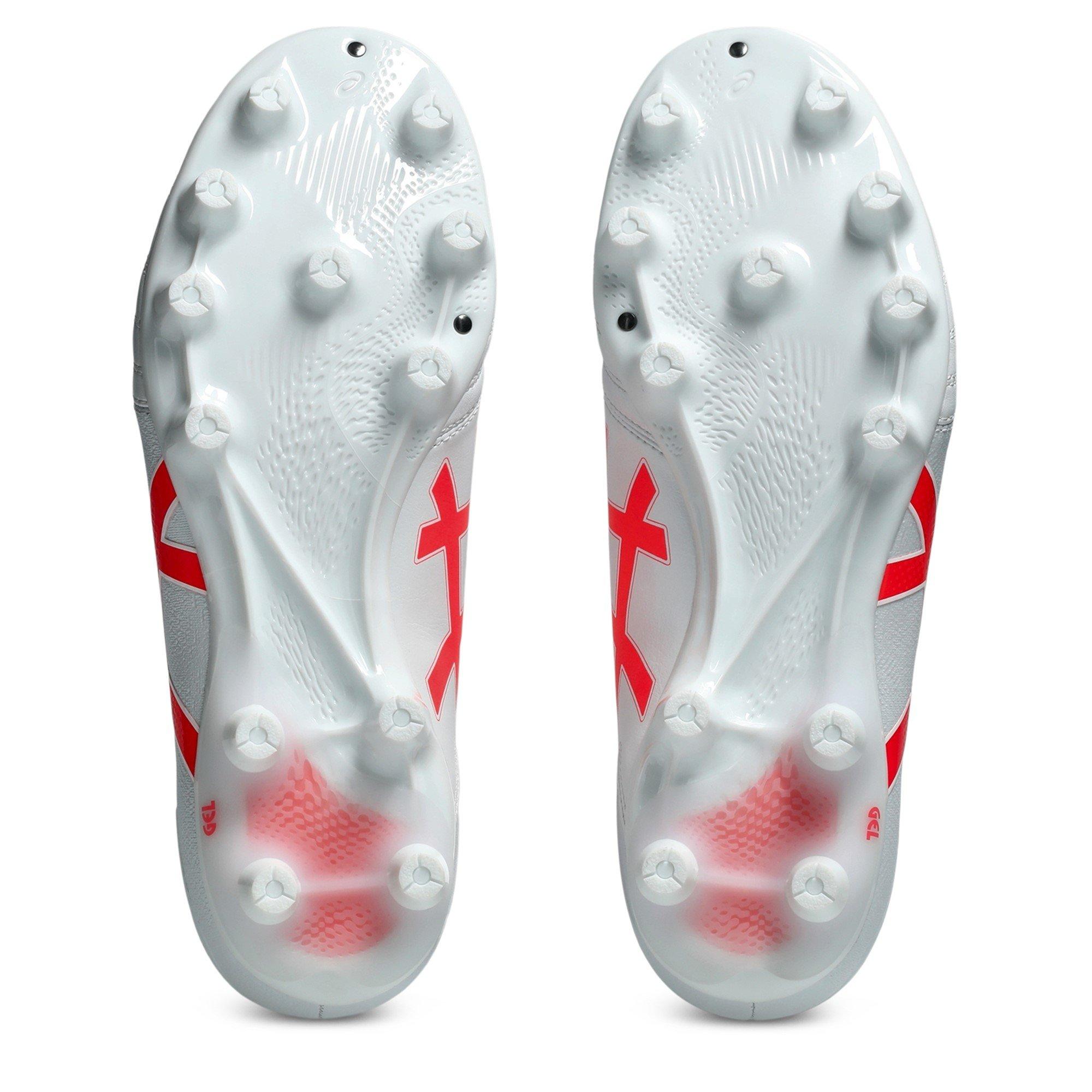 WHITE/FLASH RED - Asics - DS Light Advance Firm Ground Boots - 3