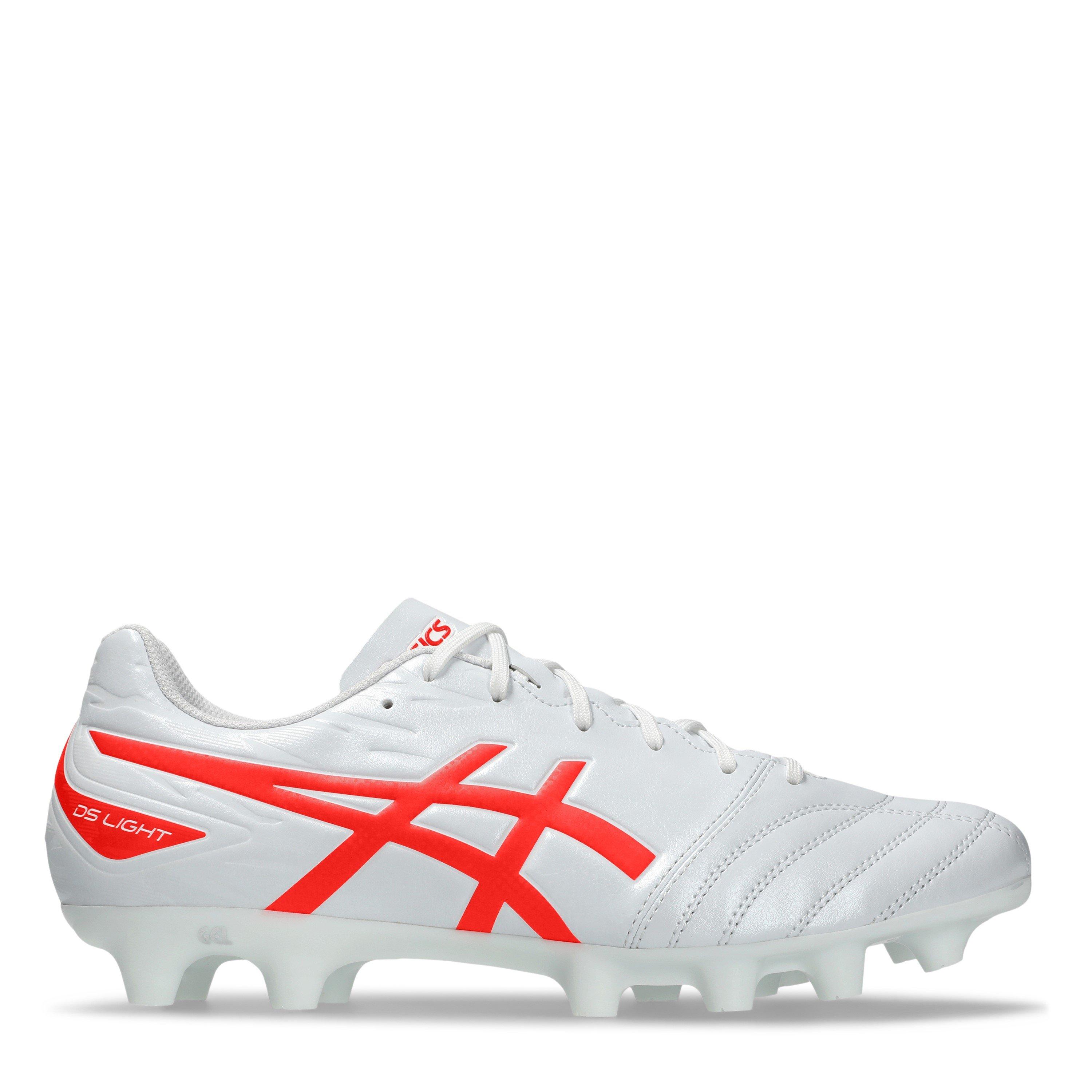 WHITE/FLASH RED - Asics - DS Light Club Firm Ground Boots - 1