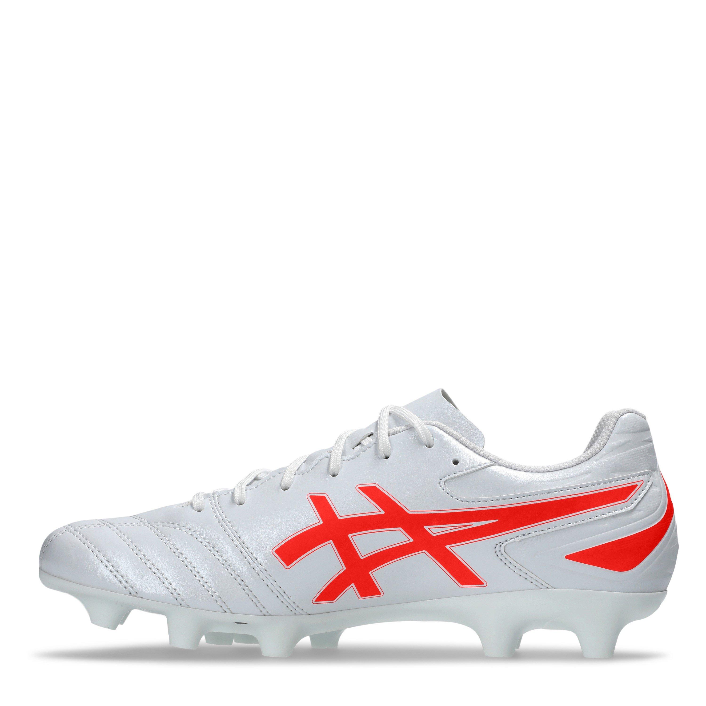WHITE/FLASH RED - Asics - DS Light Club Firm Ground Boots - 2