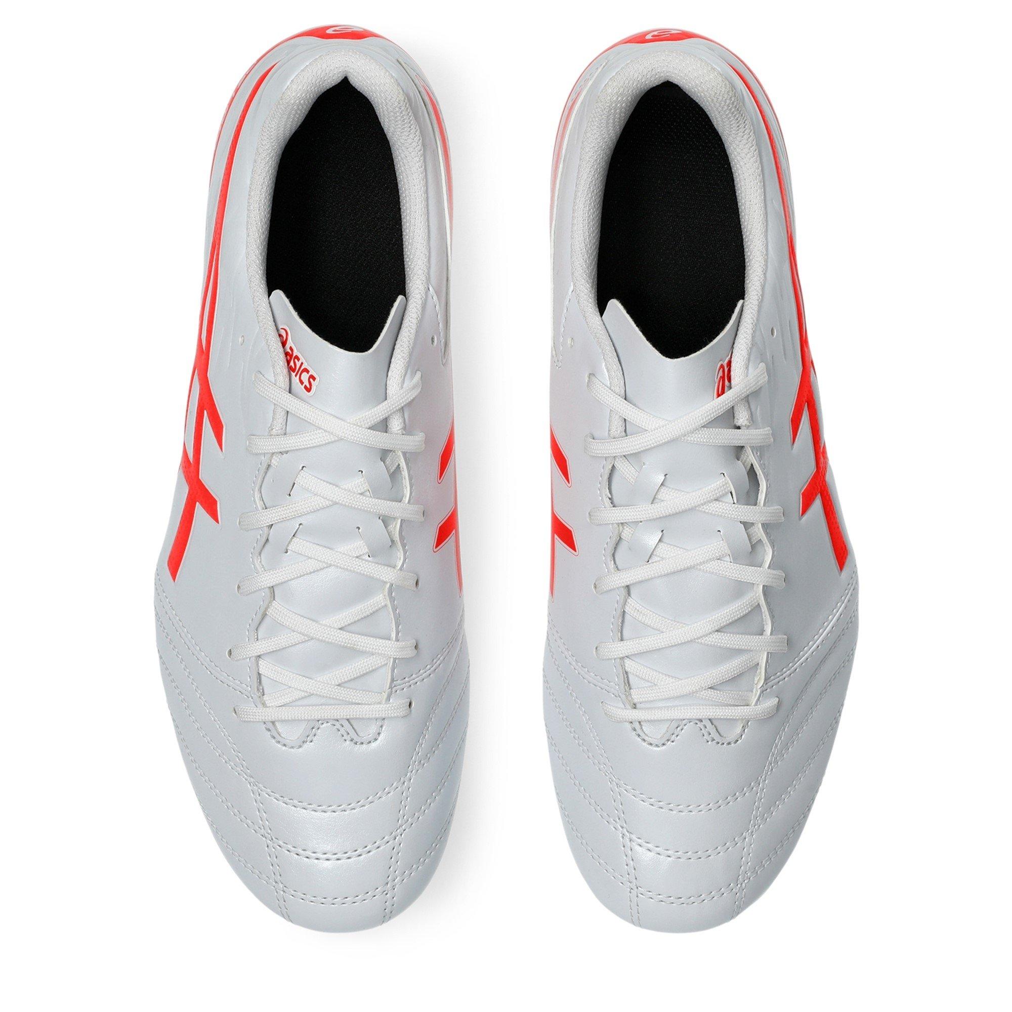 WHITE/FLASH RED - Asics - DS Light Club Firm Ground Boots - 6