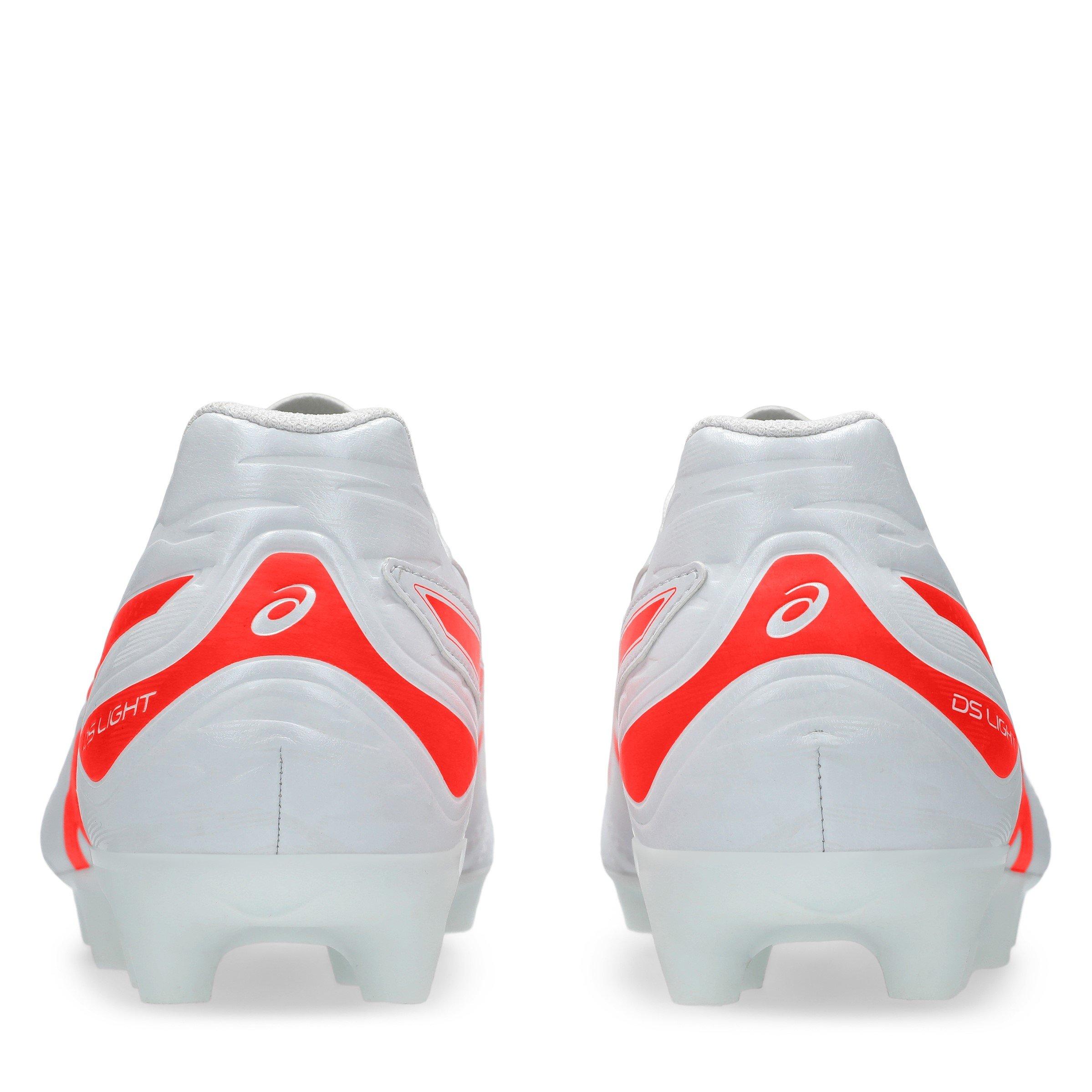 WHITE/FLASH RED - Asics - DS Light Club Firm Ground Boots - 7